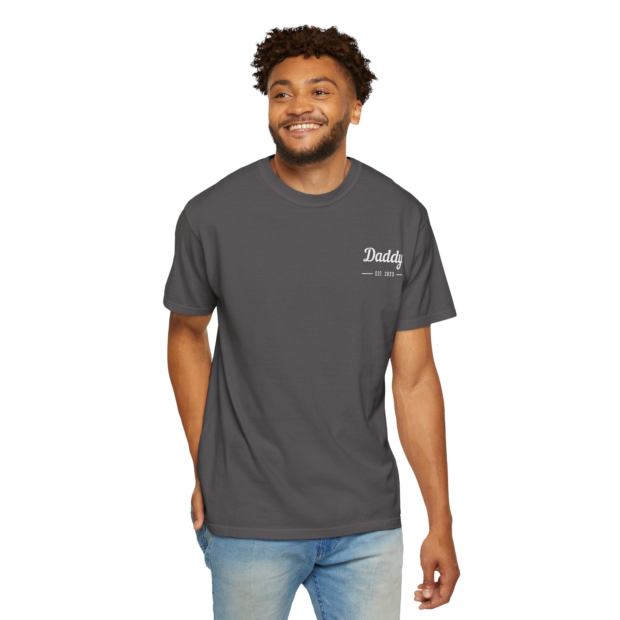 Leafen Daddy Est Unisex Garment-Dyed T-shirt, Casual Wear, Summer Vibe, Gift for Friends, Relaxed Everyday Style