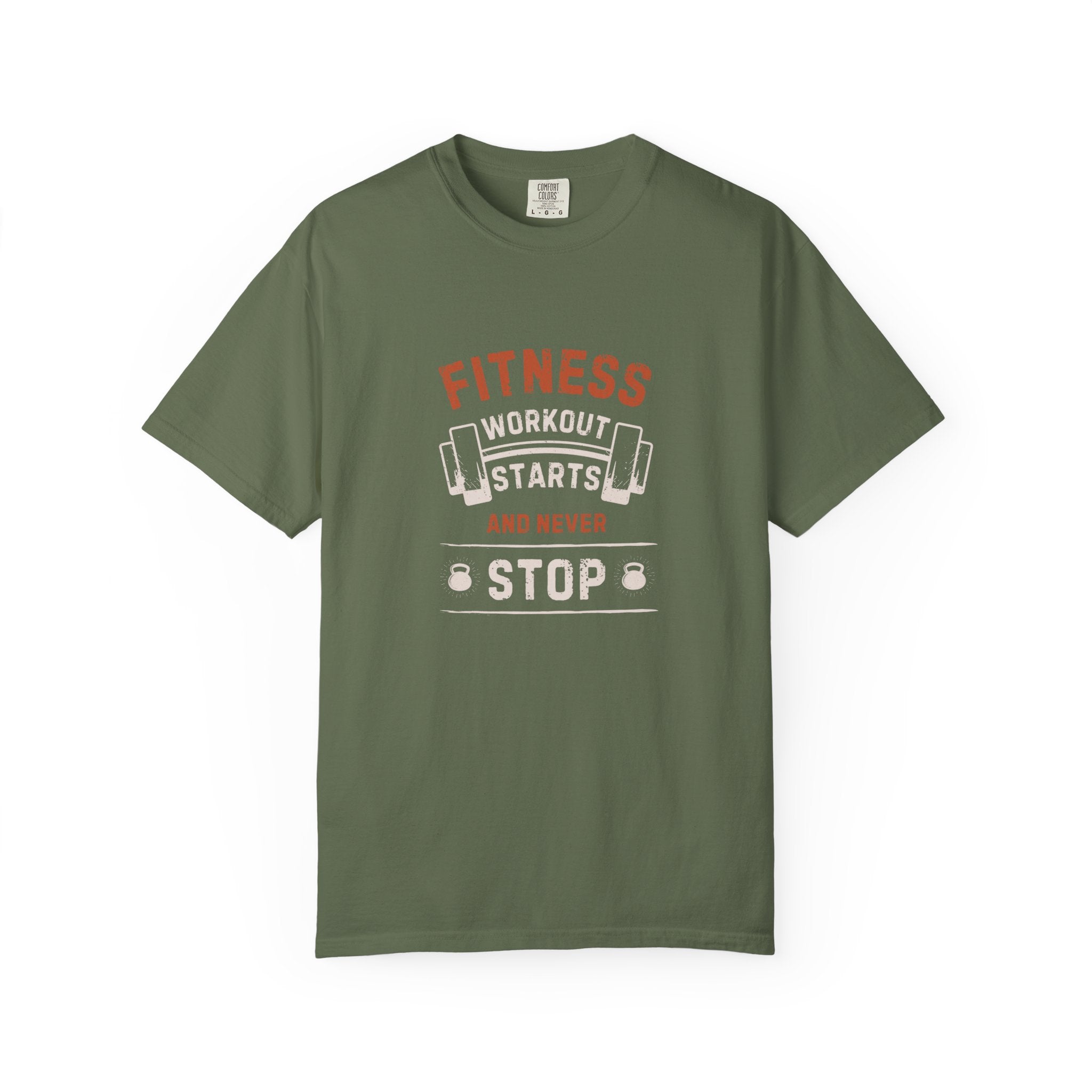 Fitness Workout Unisex Garment-Dyed T-shirt, Casual Wear, Summer Vibe, Gift for Friends, Motivational Relaxed Everyday Style