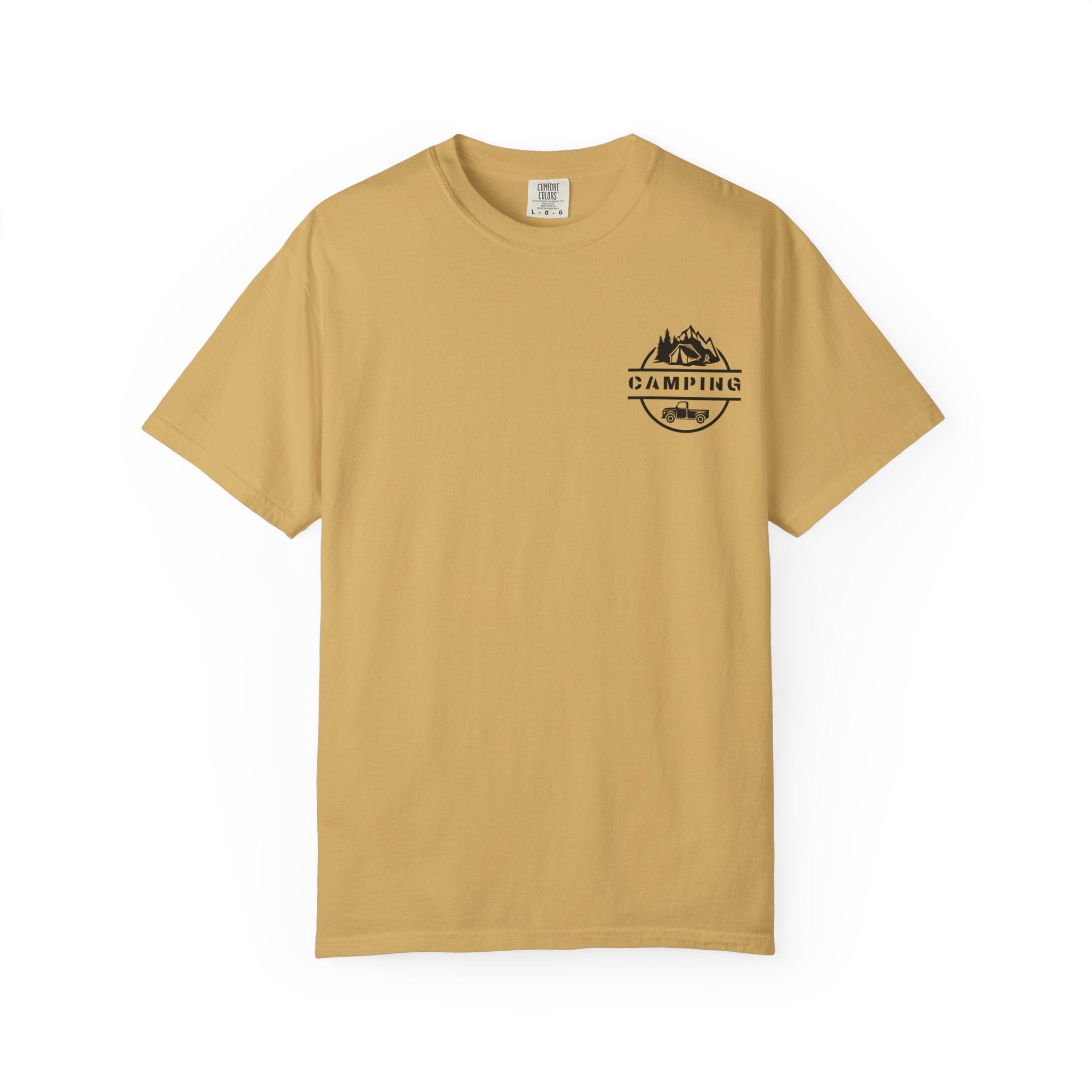 Leafen Camping Unisex Garment-Dyed T-shirt, Casual Wear, Summer Vibe, Gift for Friends, Relaxed Everyday Style