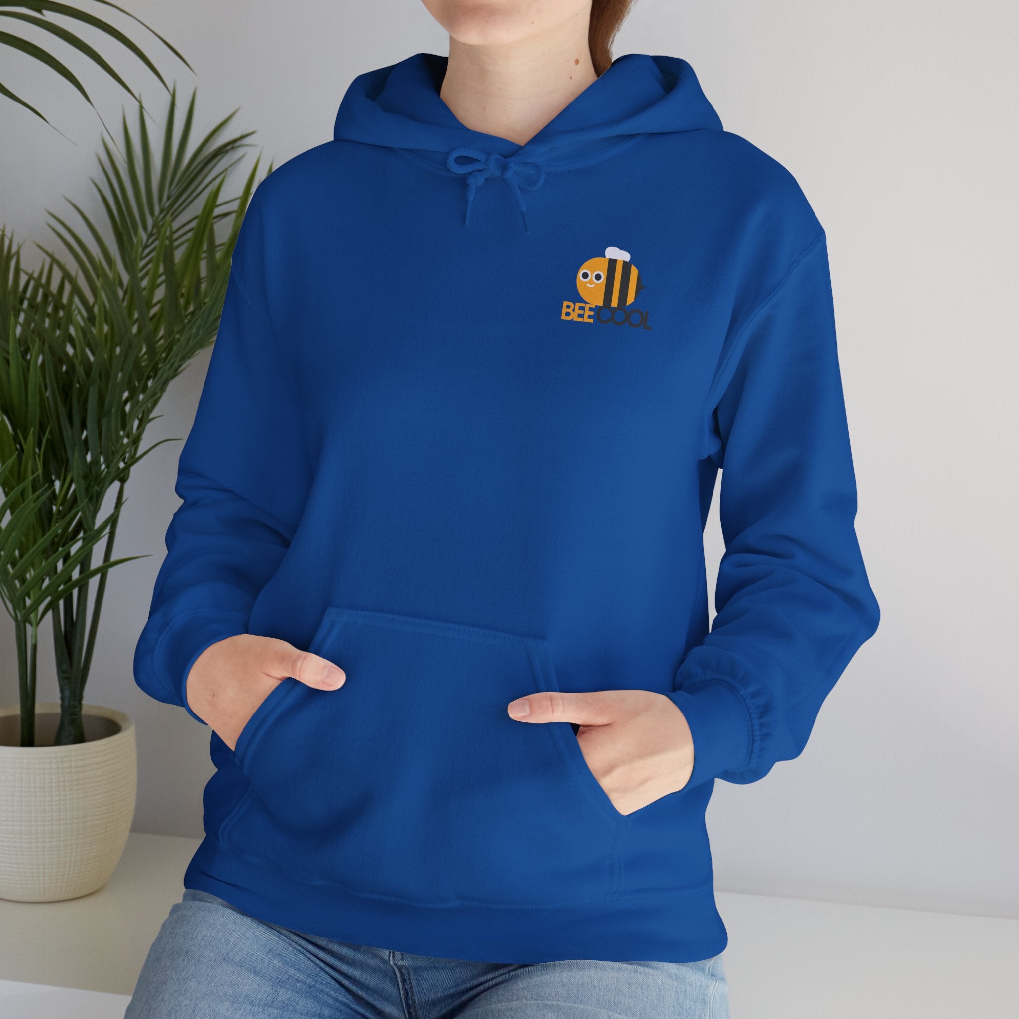 Leafen Bee Cool Unisex Heavy Blend™ Hooded Sweatshirt, Comfortable Casual Wear, Perfect Gift for Nature Lovers