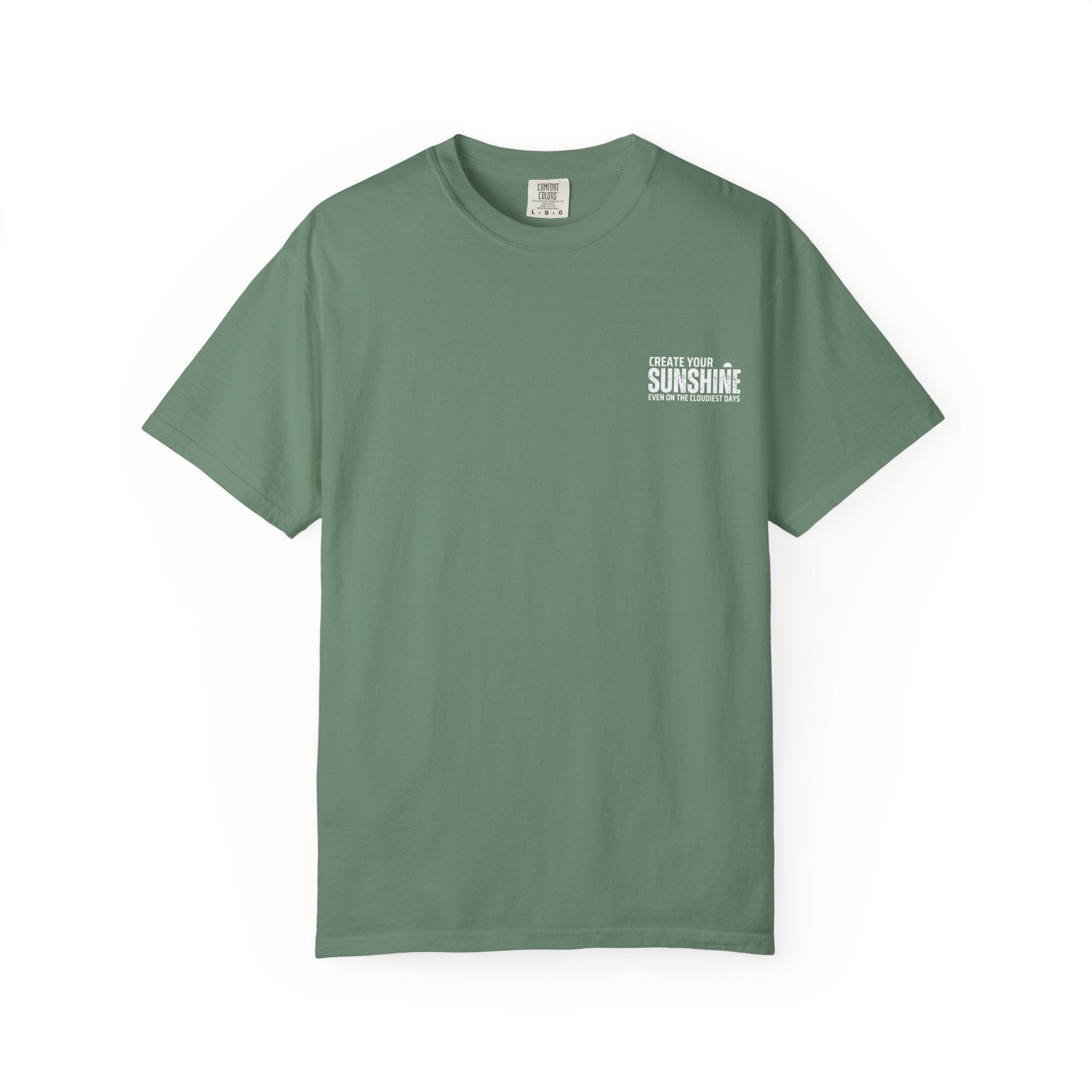 Leafen Create Sunshine Unisex Garment-Dyed T-shirt, Casual Wear, Summer Vibe, Gift for Friends, Relaxed Everyday Style