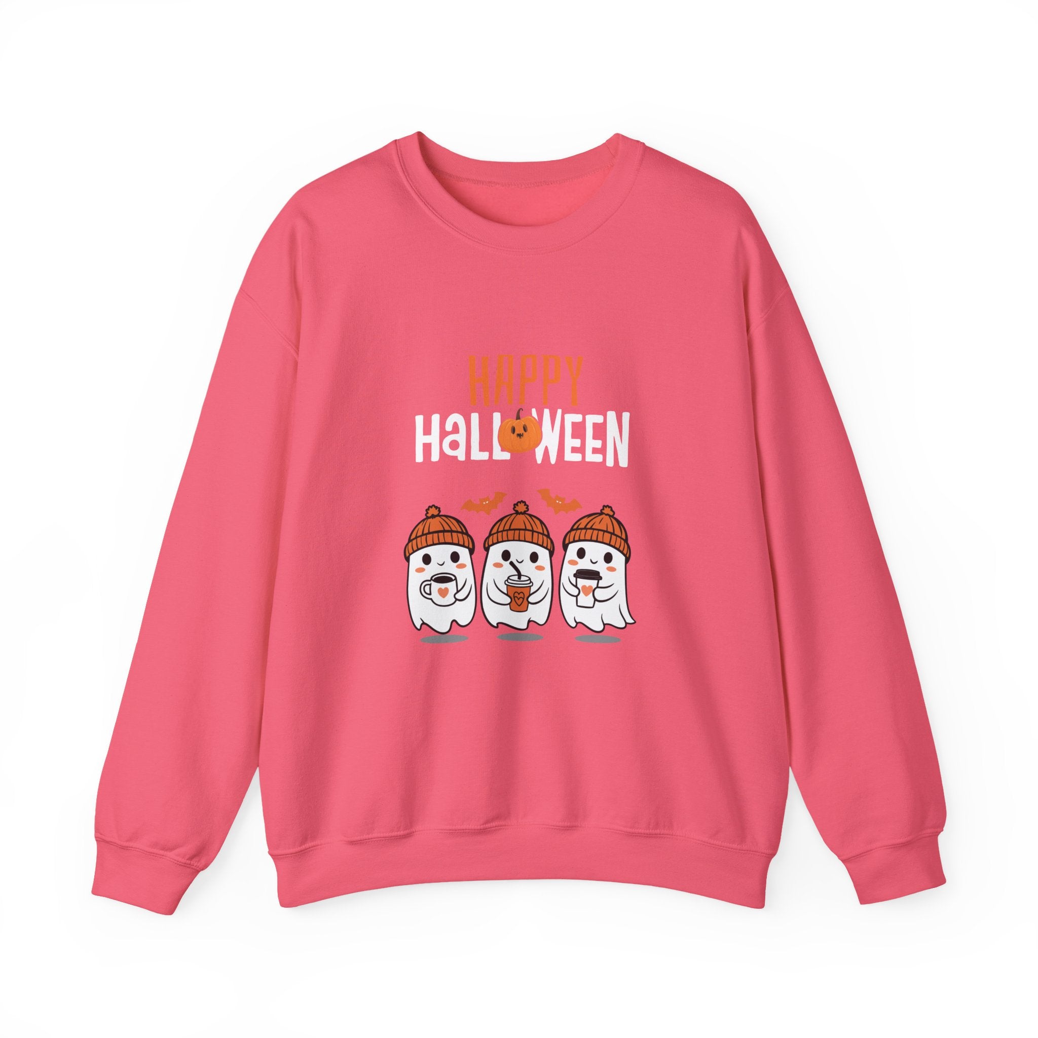 Leafen Happy Halloween Sweatshirt, Cozy Crewneck, Unisex Gift, Perfect for Halloween, Casual Wear