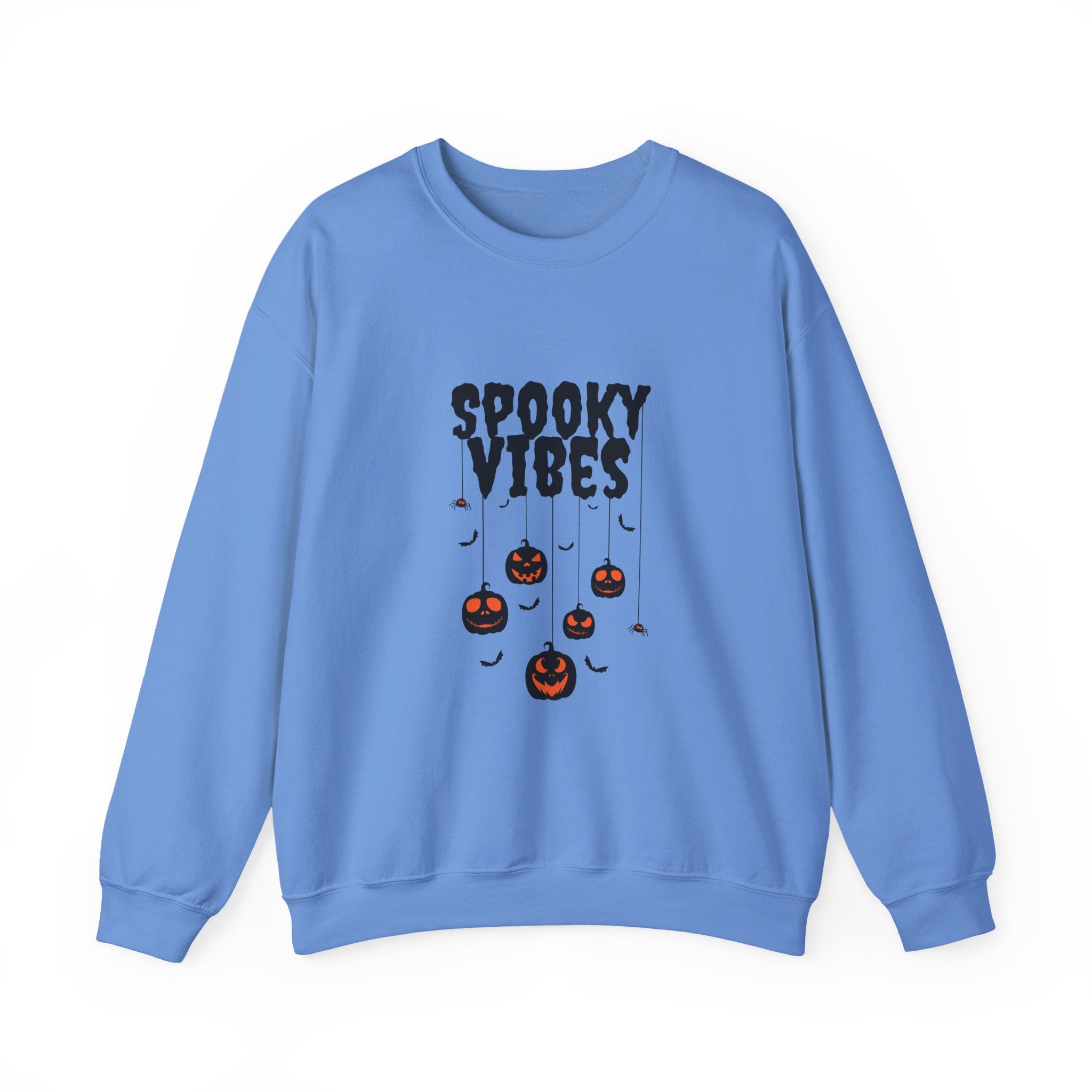 Leafen Spooky Vibes Unisex Garment-Dyed T-Shirt – 100% Ring-Spun Cotton, Soft Relaxed Fit Crewneck Tee for Men & Women