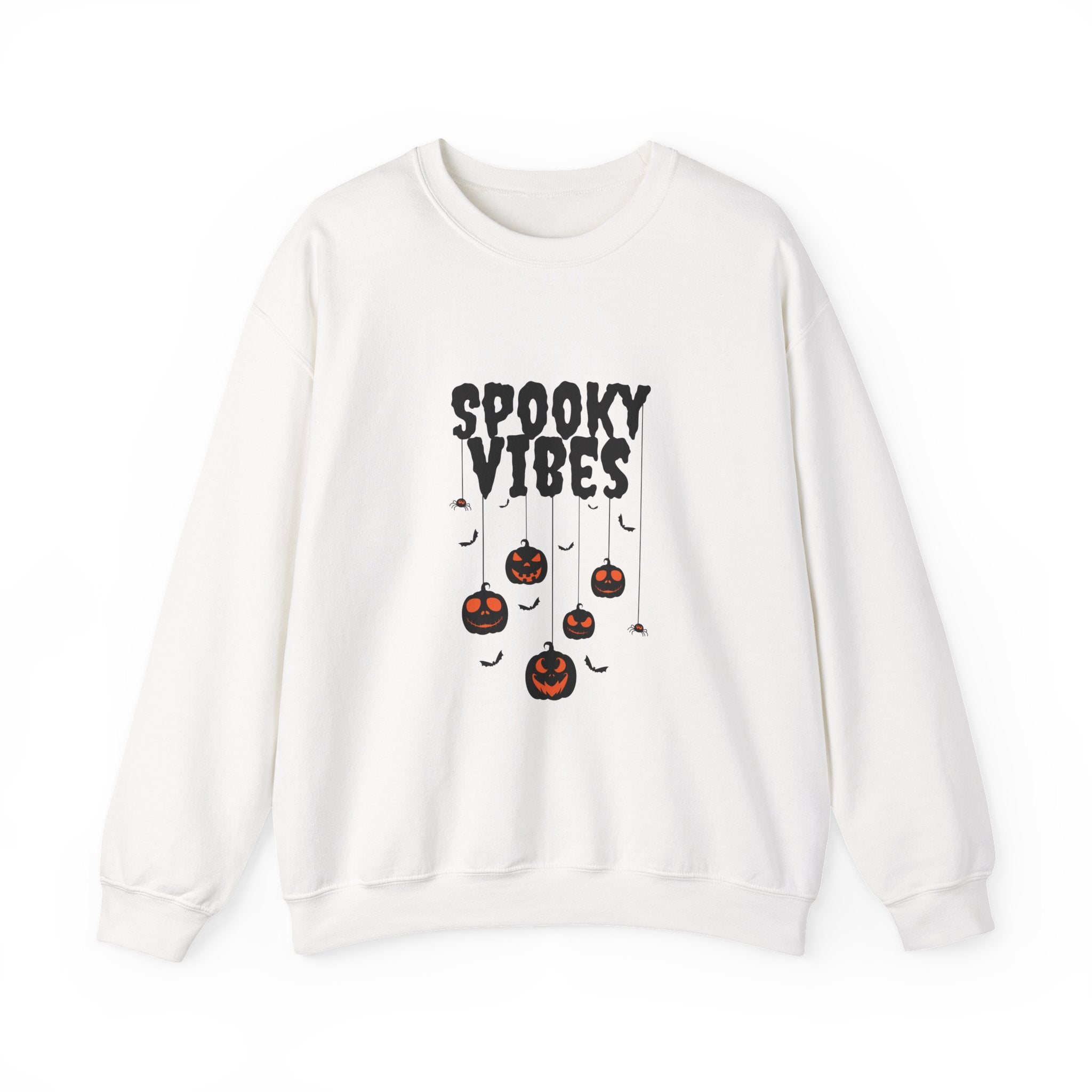 Leafen Spooky Vibes Unisex Garment-Dyed T-Shirt – 100% Ring-Spun Cotton, Soft Relaxed Fit Crewneck Tee for Men & Women