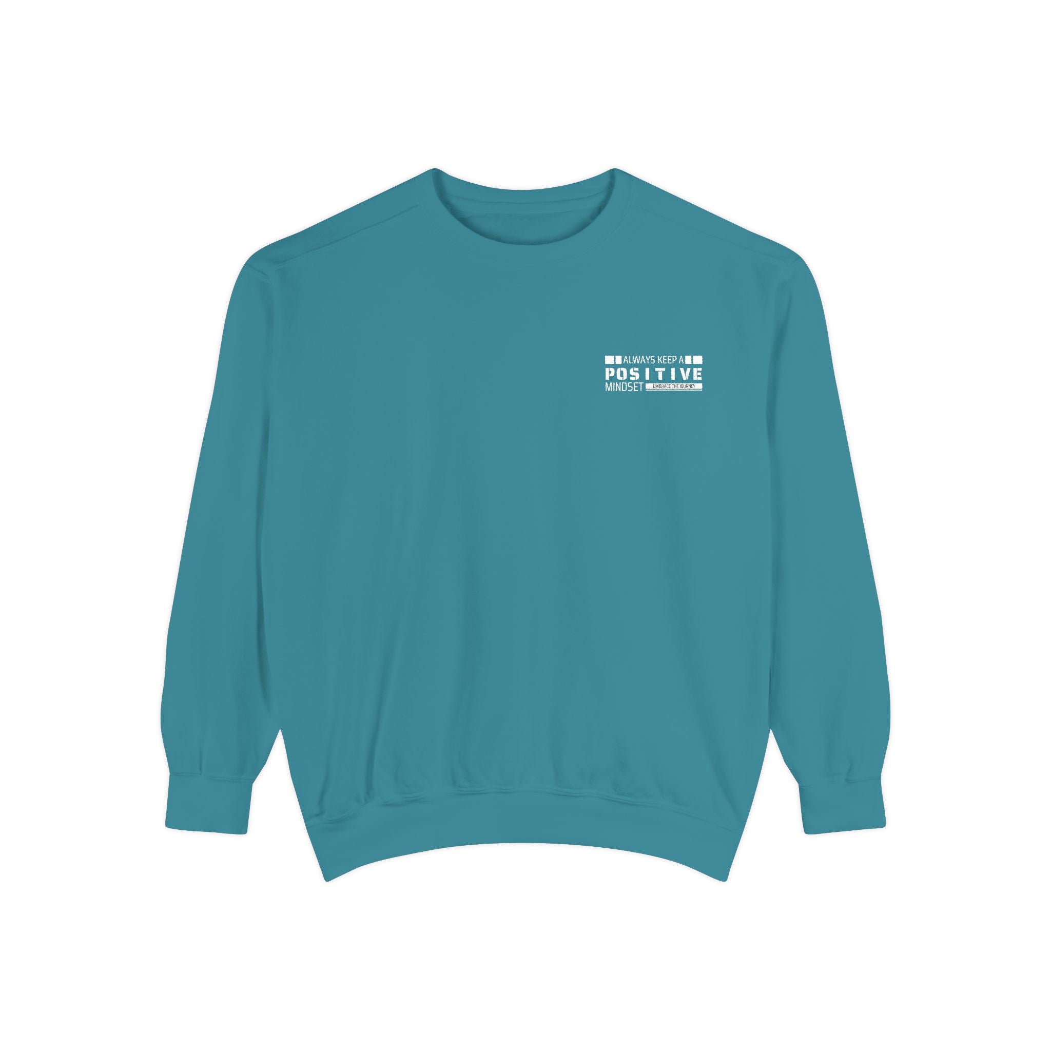 Leafen Positive Vibes Unisex Sweatshirt, Casual Crewneck, Gift for Friends, Motivational Apparel, Everyday Comfort Wear