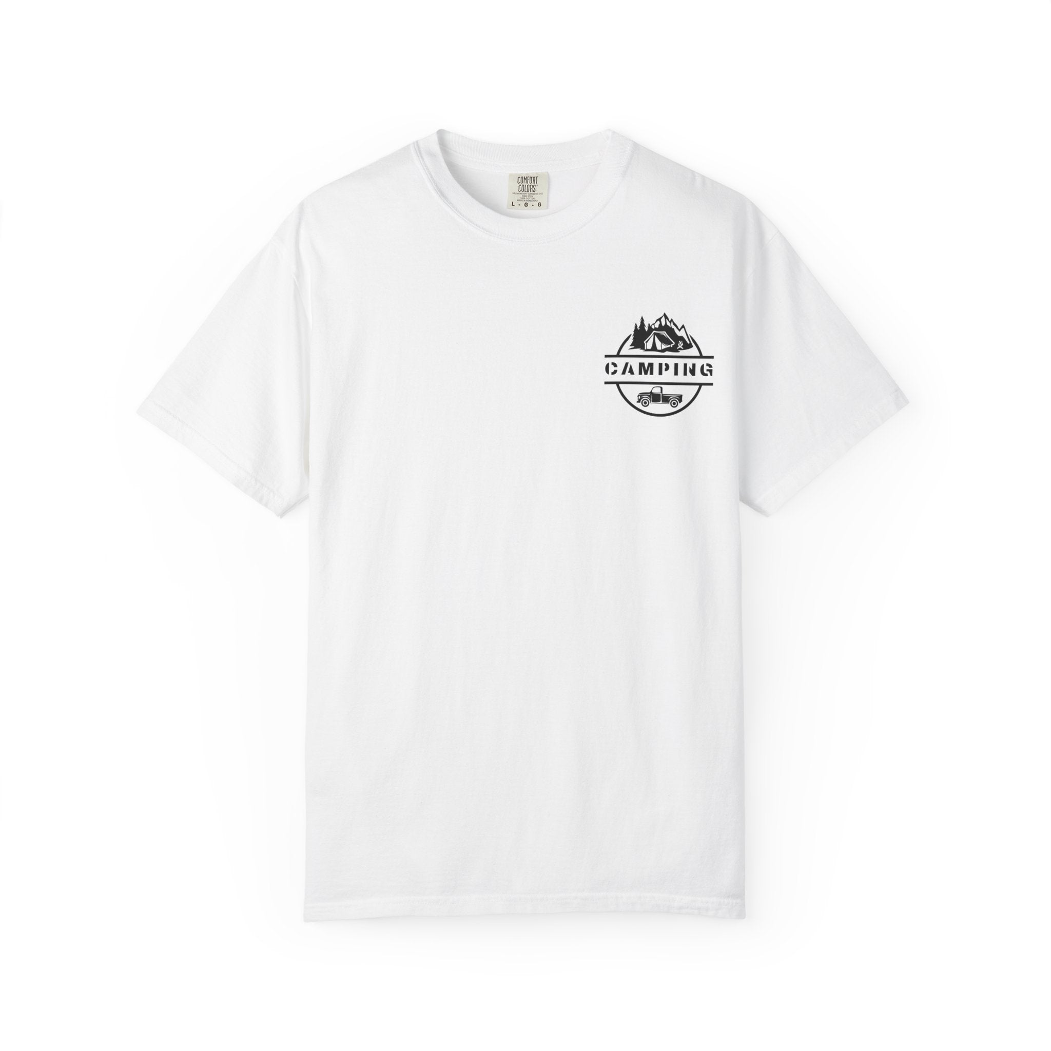 Leafen Camping Unisex Garment-Dyed T-shirt, Casual Wear, Summer Vibe, Gift for Friends, Relaxed Everyday Style