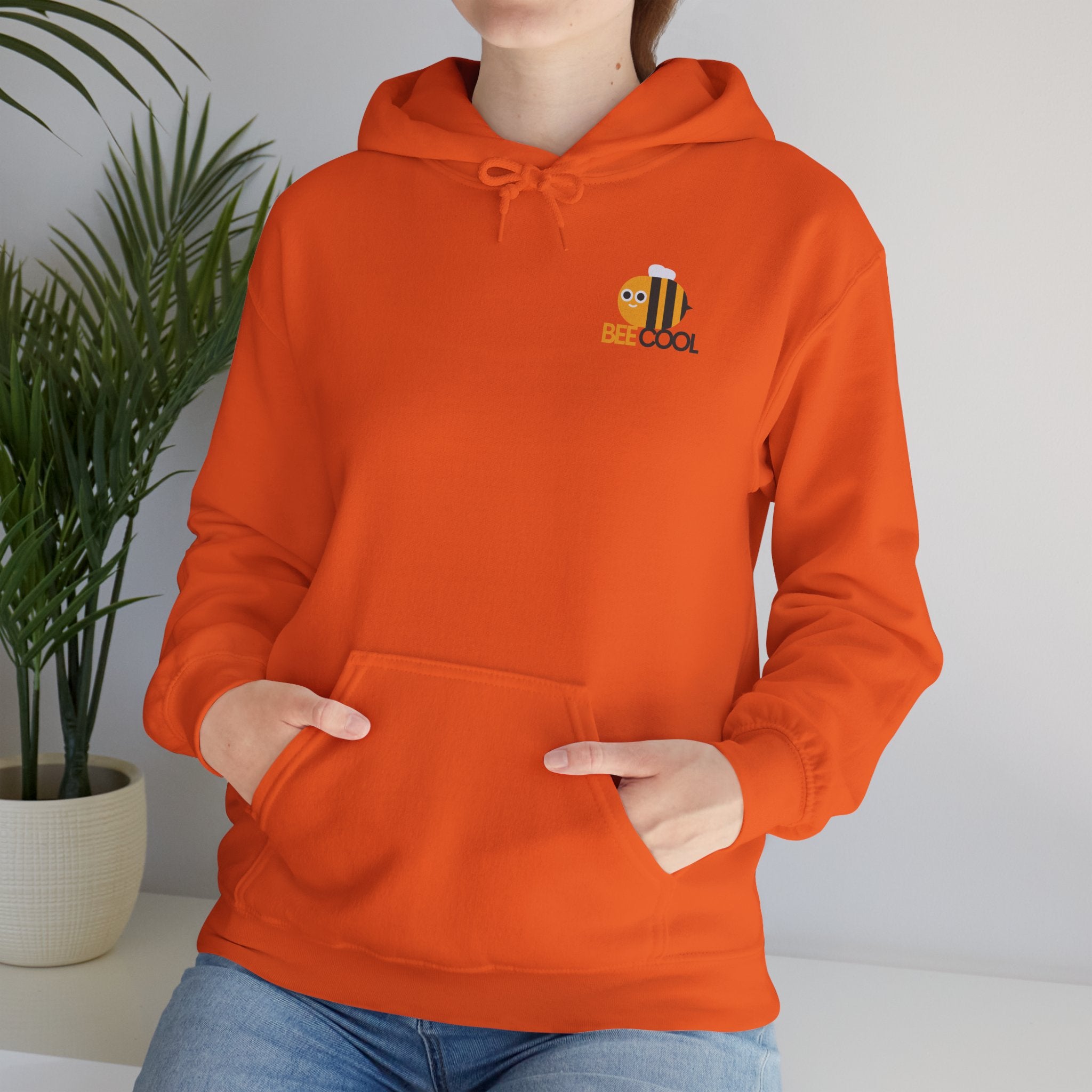 Leafen Bee Cool Unisex Heavy Blend™ Hooded Sweatshirt, Comfortable Casual Wear, Perfect Gift for Nature Lovers