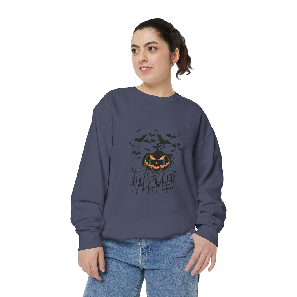 Leafen Halloween Web Unisex Sweatshirt, Casual Crewneck, Gift for Friends, Motivational Apparel, Everyday Comfort Wear