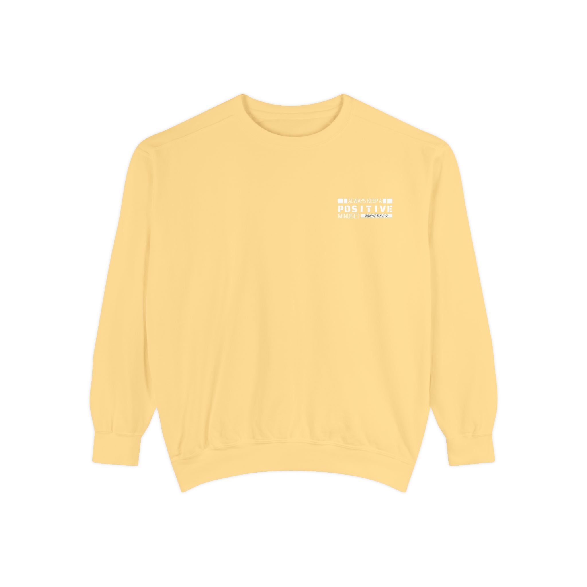Leafen Positive Vibes Unisex Sweatshirt, Casual Crewneck, Gift for Friends, Motivational Apparel, Everyday Comfort Wear