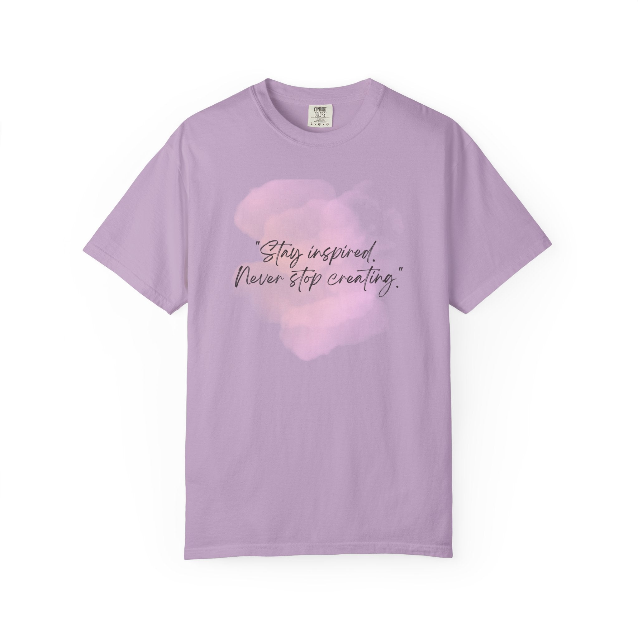 Leafen Stay Inspired Unisex Garment-Dyed T-shirt, Casual Wear, Summer Vibe, Gift for Friends, Relaxed Everyday Style
