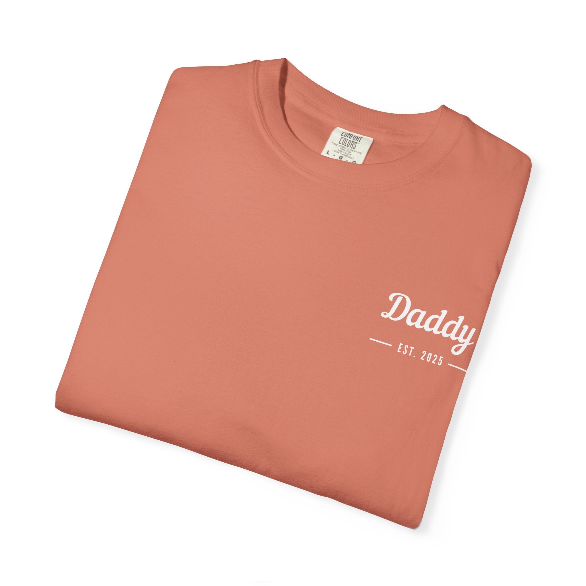 Leafen Daddy Est Unisex Garment-Dyed T-shirt, Casual Wear, Summer Vibe, Gift for Friends, Relaxed Everyday Style