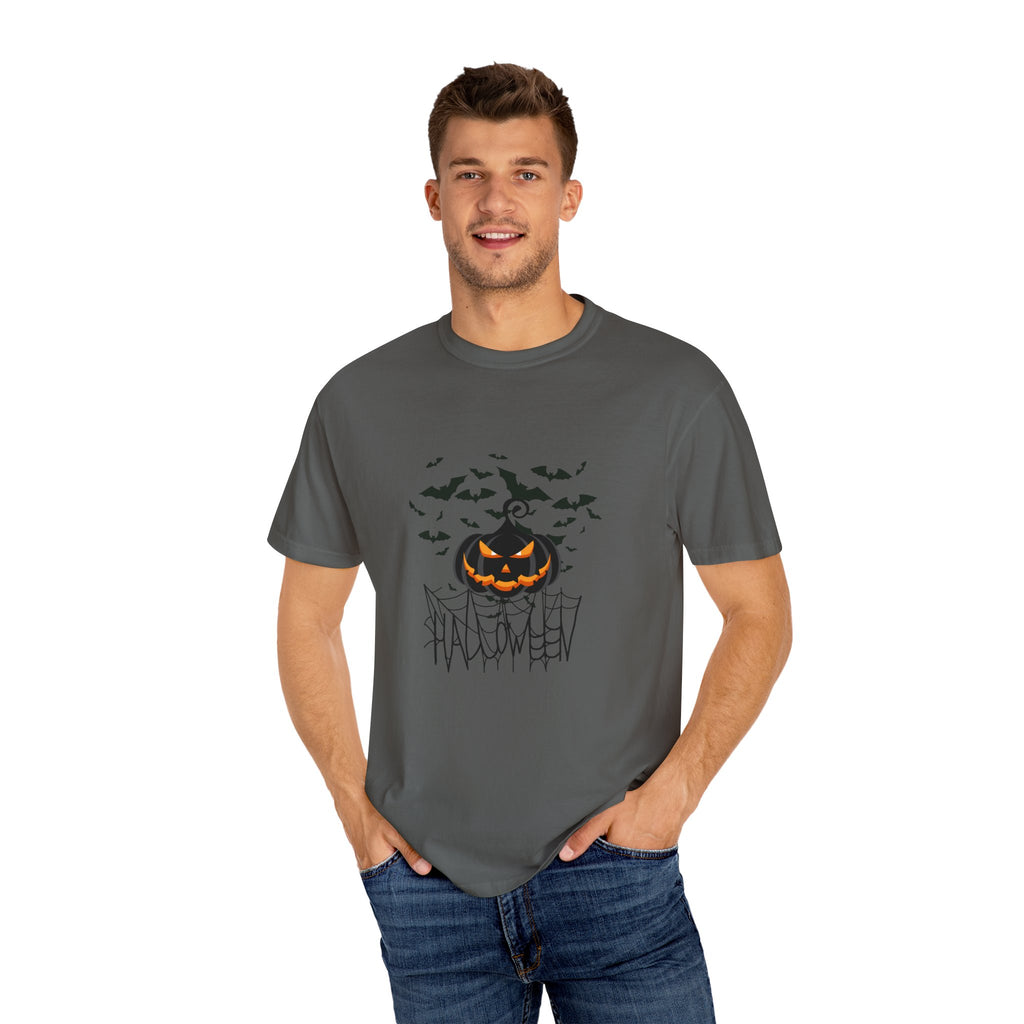 Halloween Vibe Unisex Garment-Dyed T-shirt, Casual Wear, Summer Vibe, Gift for Friends, Relaxed Everyday Style