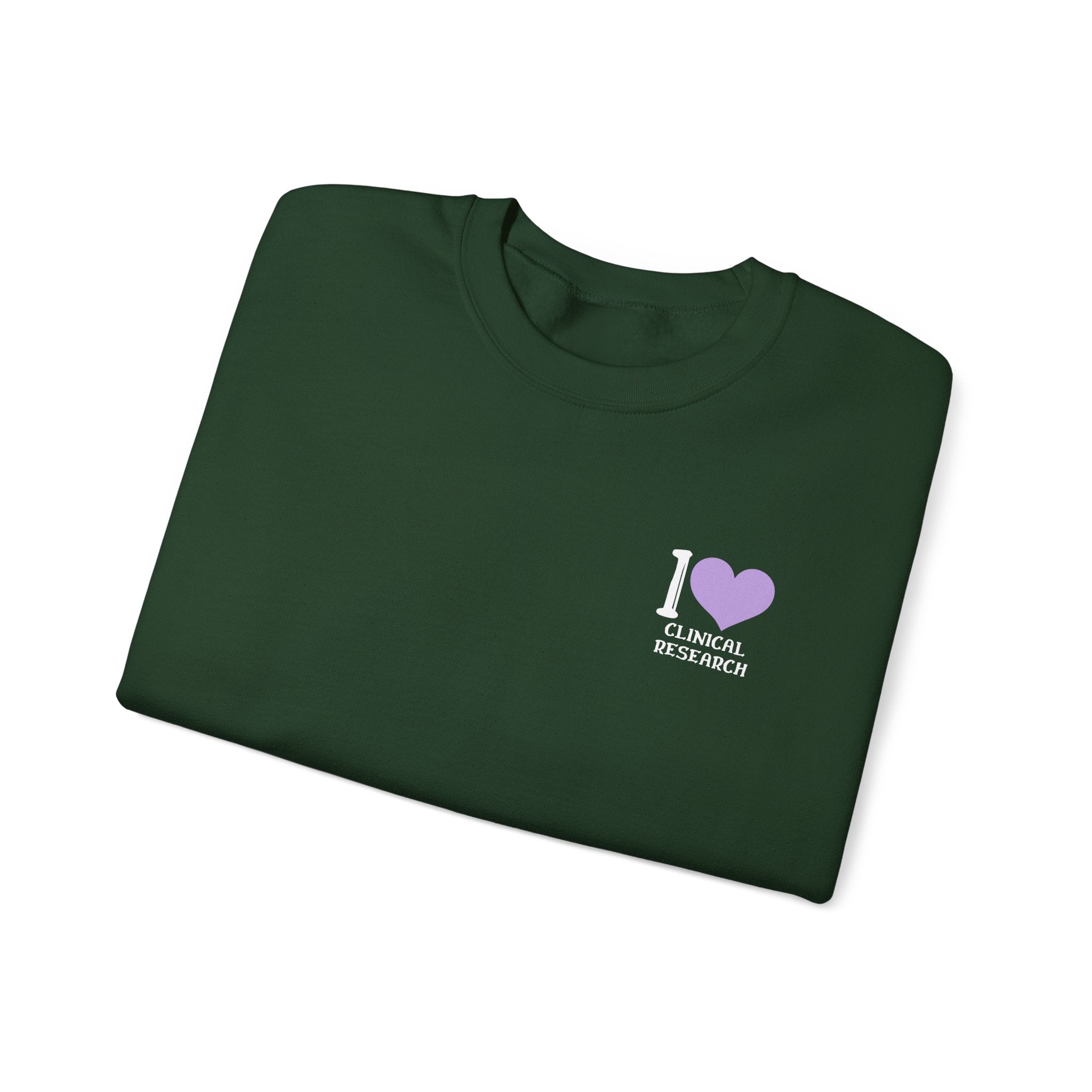 Leafen I Love Research Sweatshirt, Cozy Crewneck, Unisex Gift, Perfect for Researchers, Science Lovers, Casual Wear