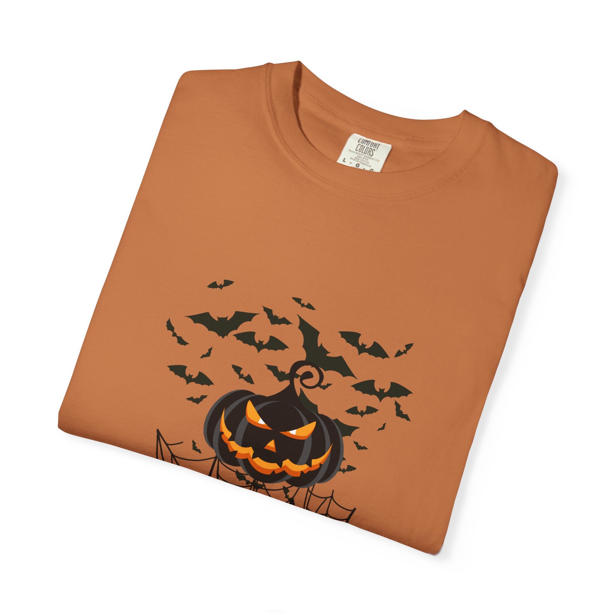 Halloween Vibe Unisex Garment-Dyed T-shirt, Casual Wear, Summer Vibe, Gift for Friends, Relaxed Everyday Style
