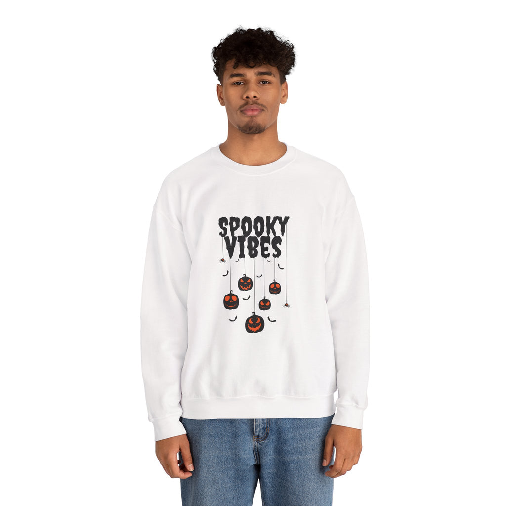 Leafen Spooky Vibes Unisex Garment-Dyed T-Shirt – 100% Ring-Spun Cotton, Soft Relaxed Fit Crewneck Tee for Men & Women