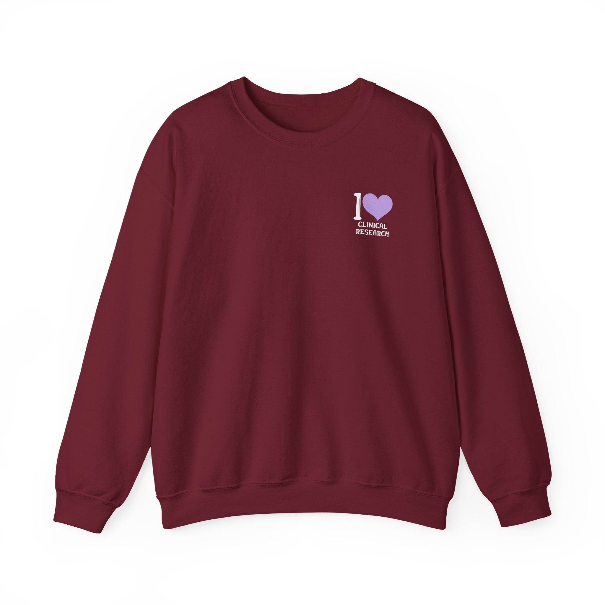 Leafen I Love Research Sweatshirt, Cozy Crewneck, Unisex Gift, Perfect for Researchers, Science Lovers, Casual Wear