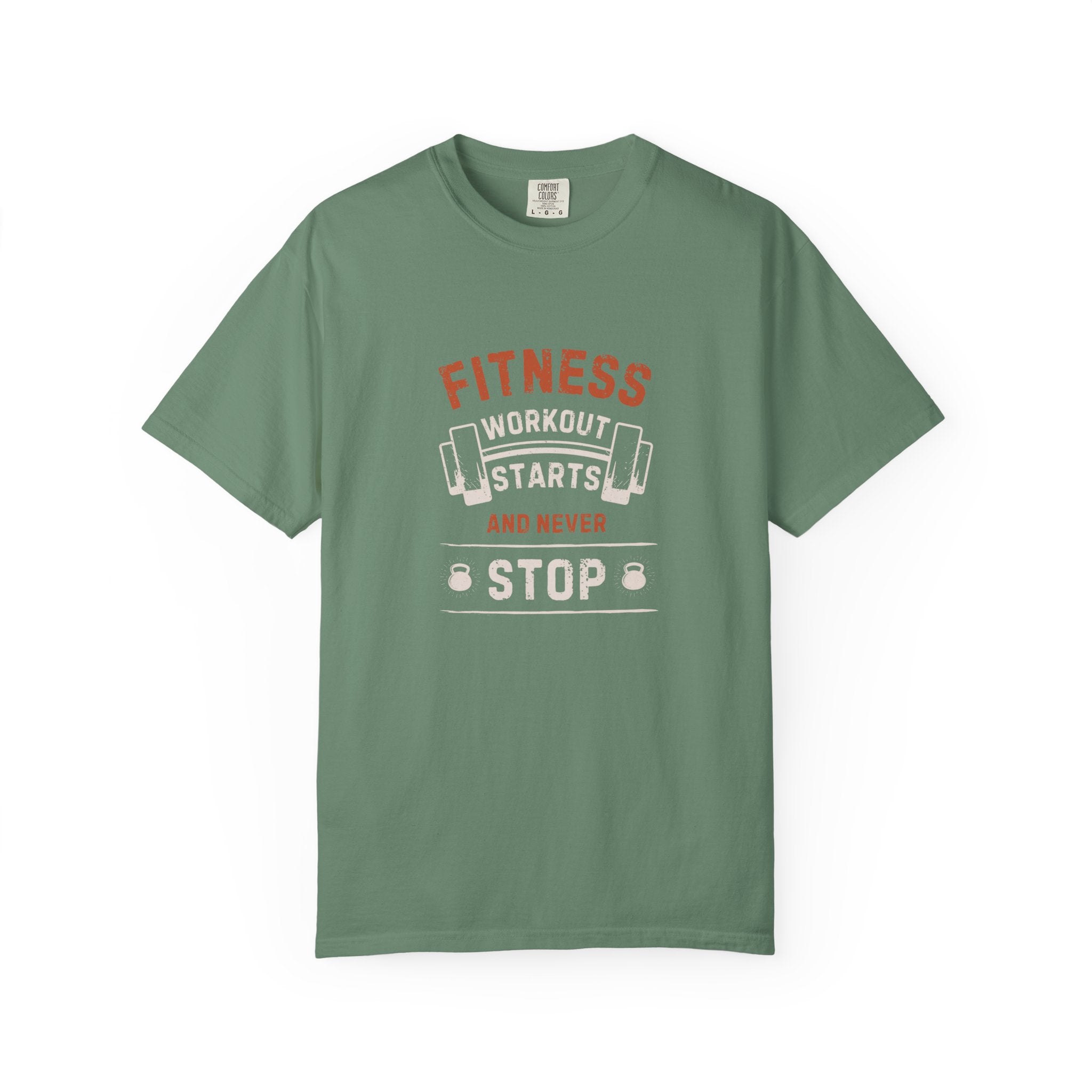 Fitness Workout Unisex Garment-Dyed T-shirt, Casual Wear, Summer Vibe, Gift for Friends, Motivational Relaxed Everyday Style