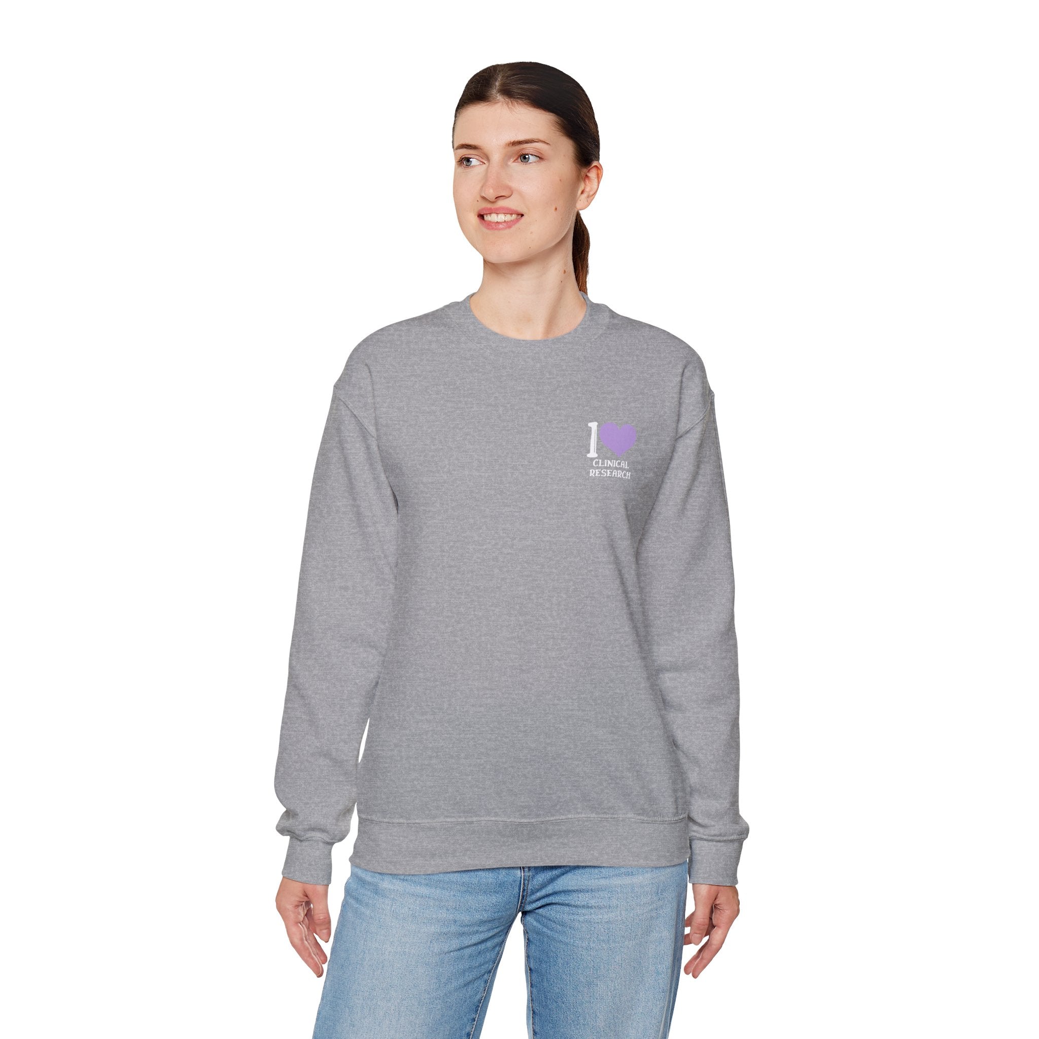 Leafen I Love Research Sweatshirt, Cozy Crewneck, Unisex Gift, Perfect for Researchers, Science Lovers, Casual Wear