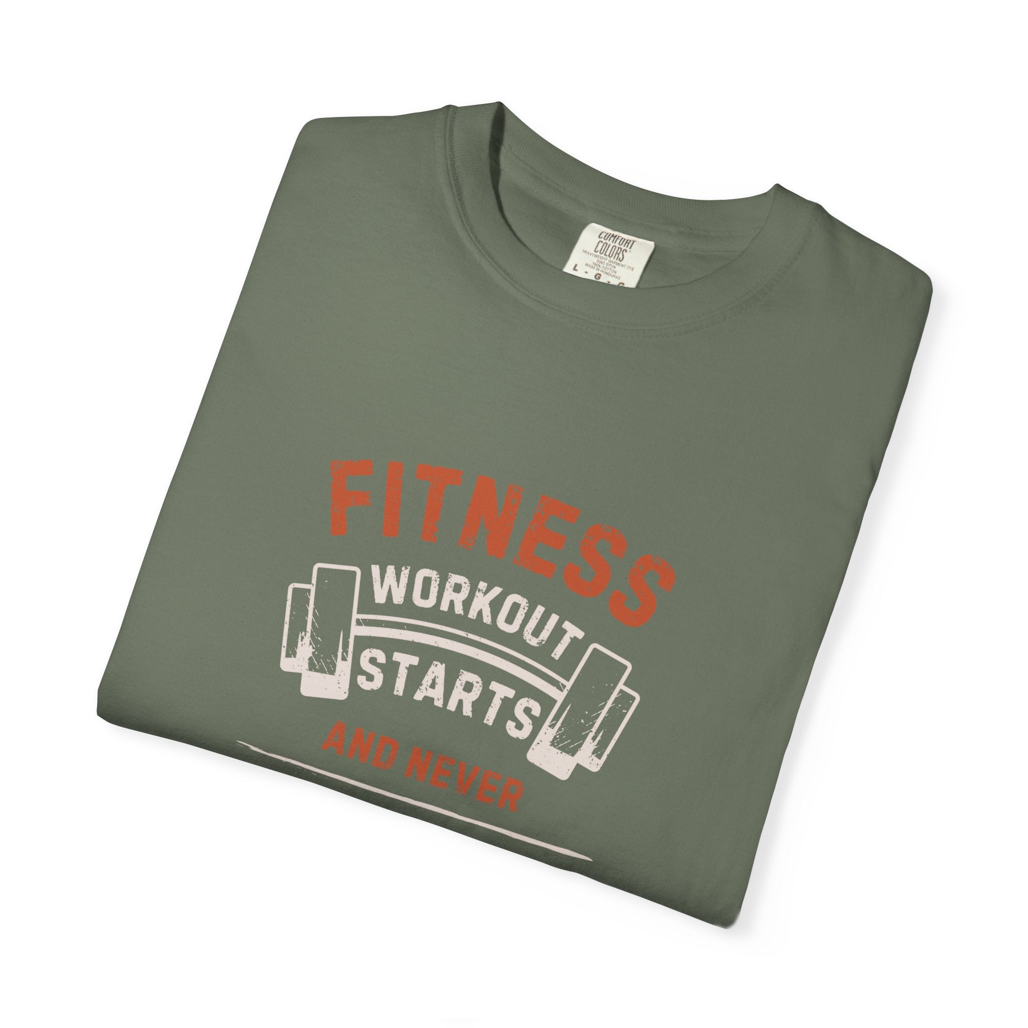 Fitness Workout Unisex Garment-Dyed T-shirt, Casual Wear, Summer Vibe, Gift for Friends, Motivational Relaxed Everyday Style