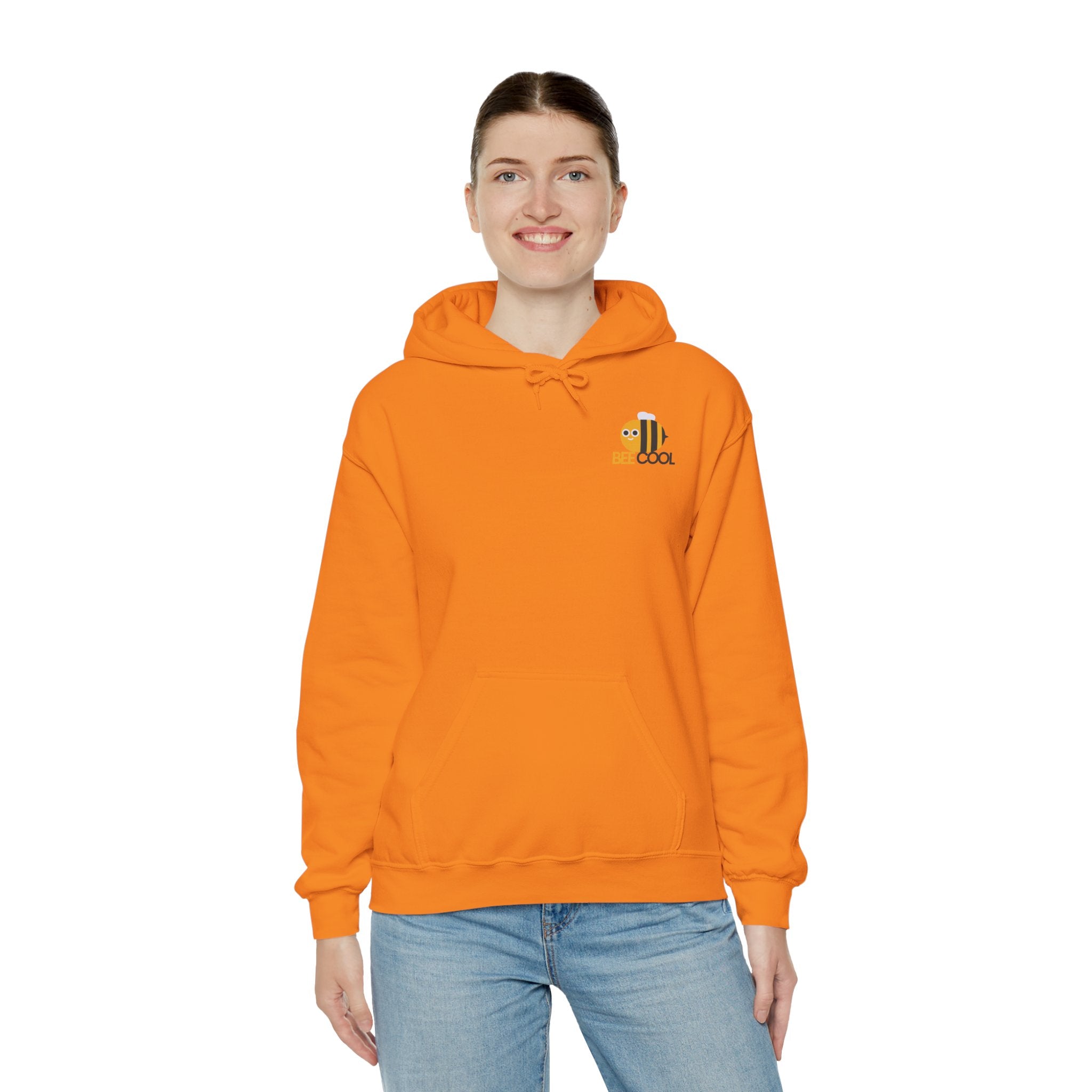 Leafen Bee Cool Unisex Heavy Blend™ Hooded Sweatshirt, Comfortable Casual Wear, Perfect Gift for Nature Lovers