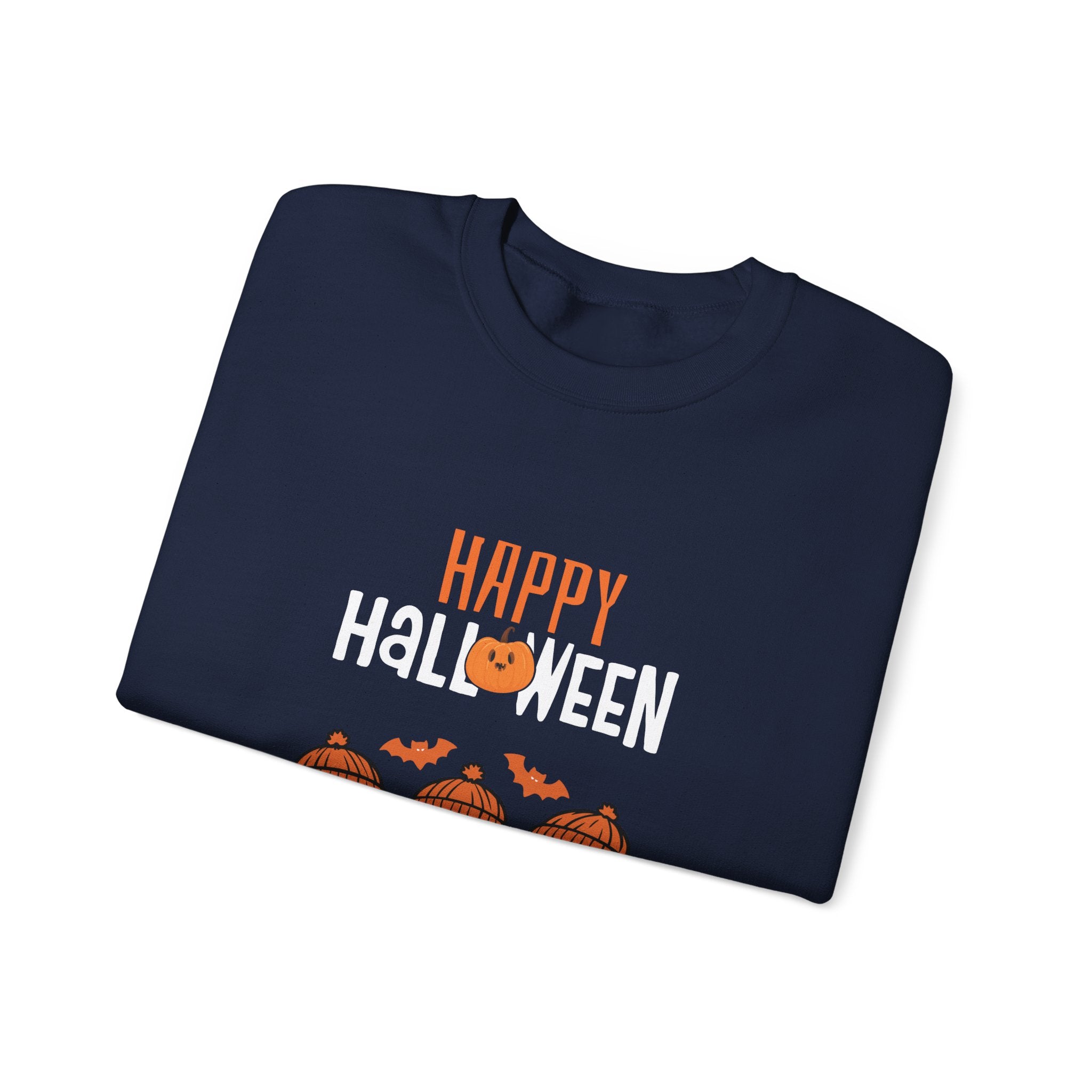 Leafen Happy Halloween Sweatshirt, Cozy Crewneck, Unisex Gift, Perfect for Halloween, Casual Wear