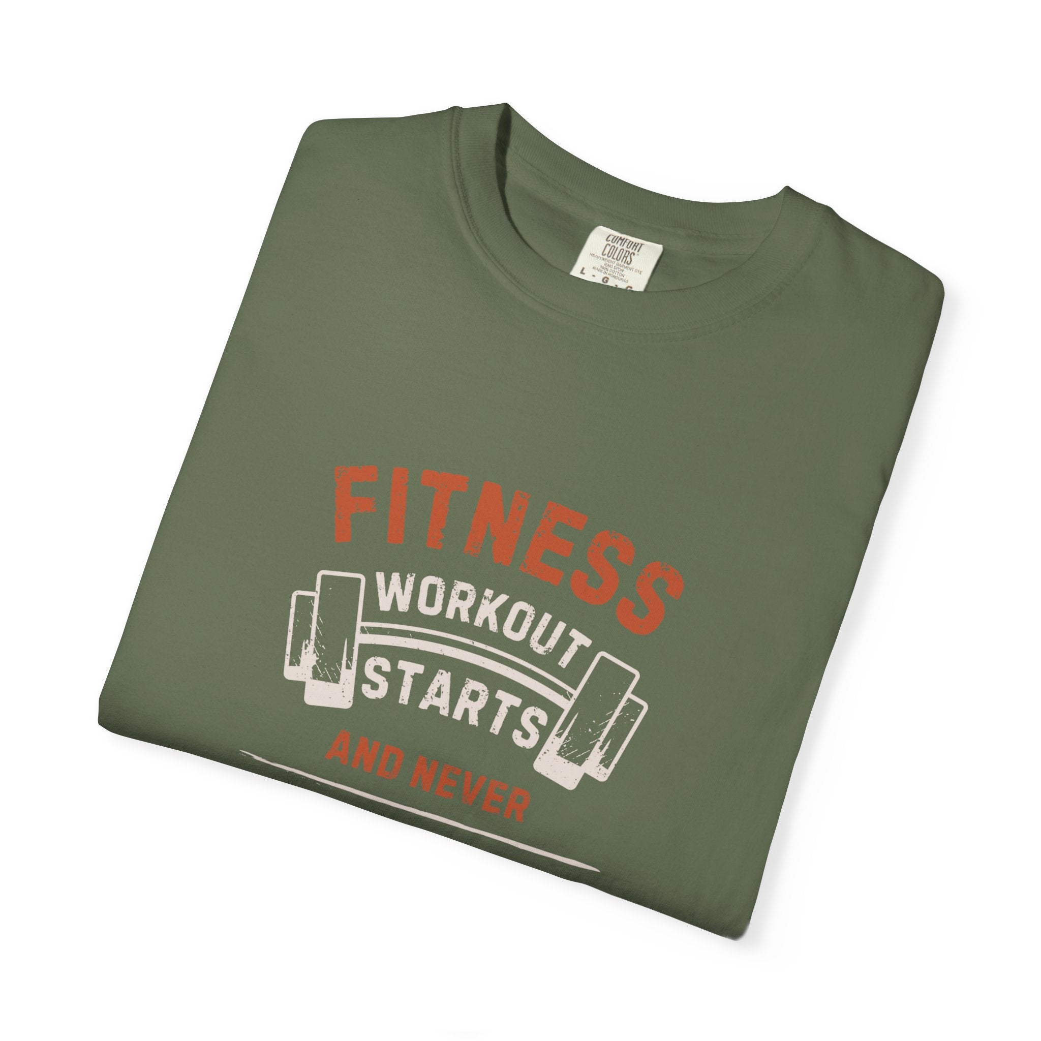 Fitness Workout Unisex Garment-Dyed T-shirt, Casual Wear, Summer Vibe, Gift for Friends, Motivational Relaxed Everyday Style