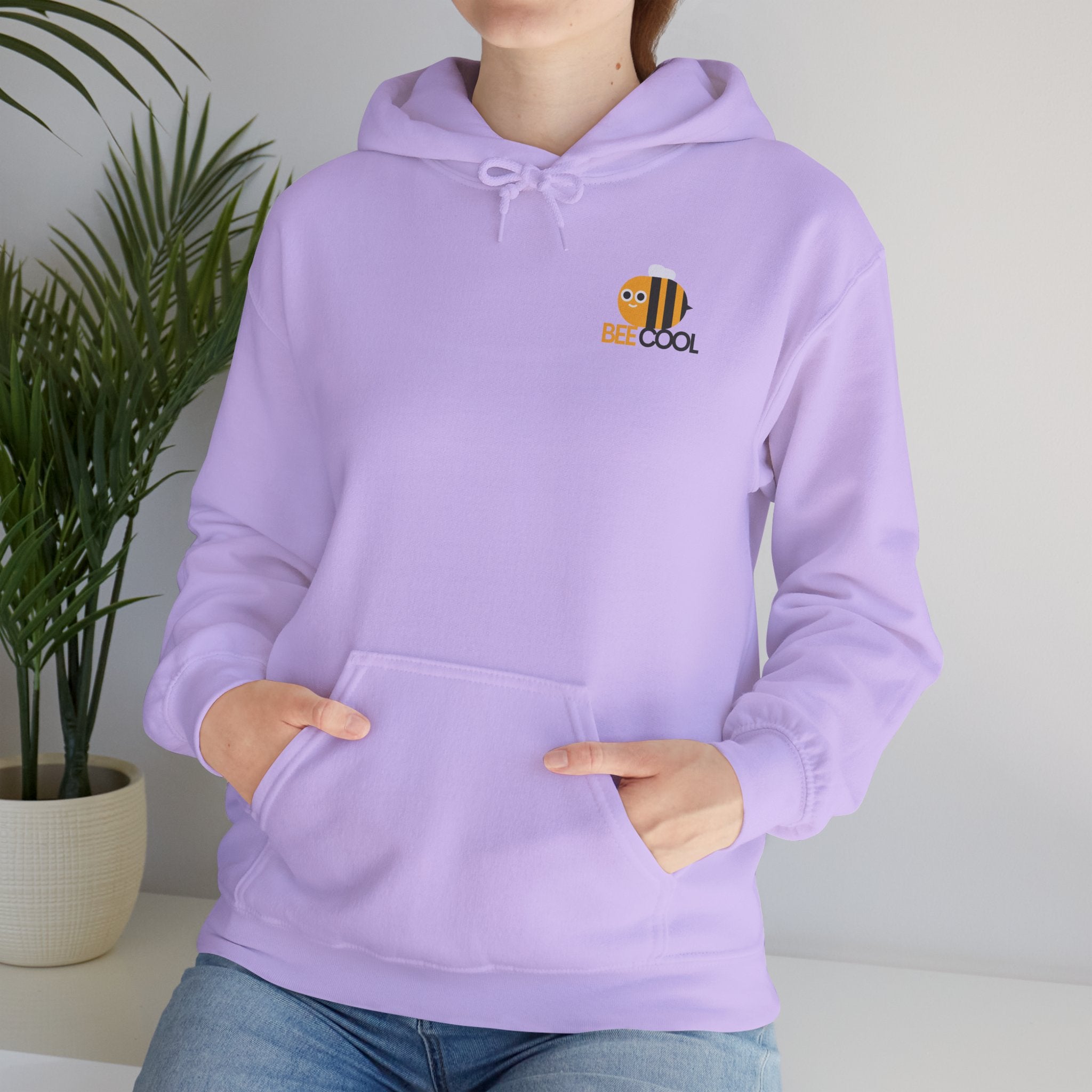 Leafen Bee Cool Unisex Heavy Blend™ Hooded Sweatshirt, Comfortable Casual Wear, Perfect Gift for Nature Lovers