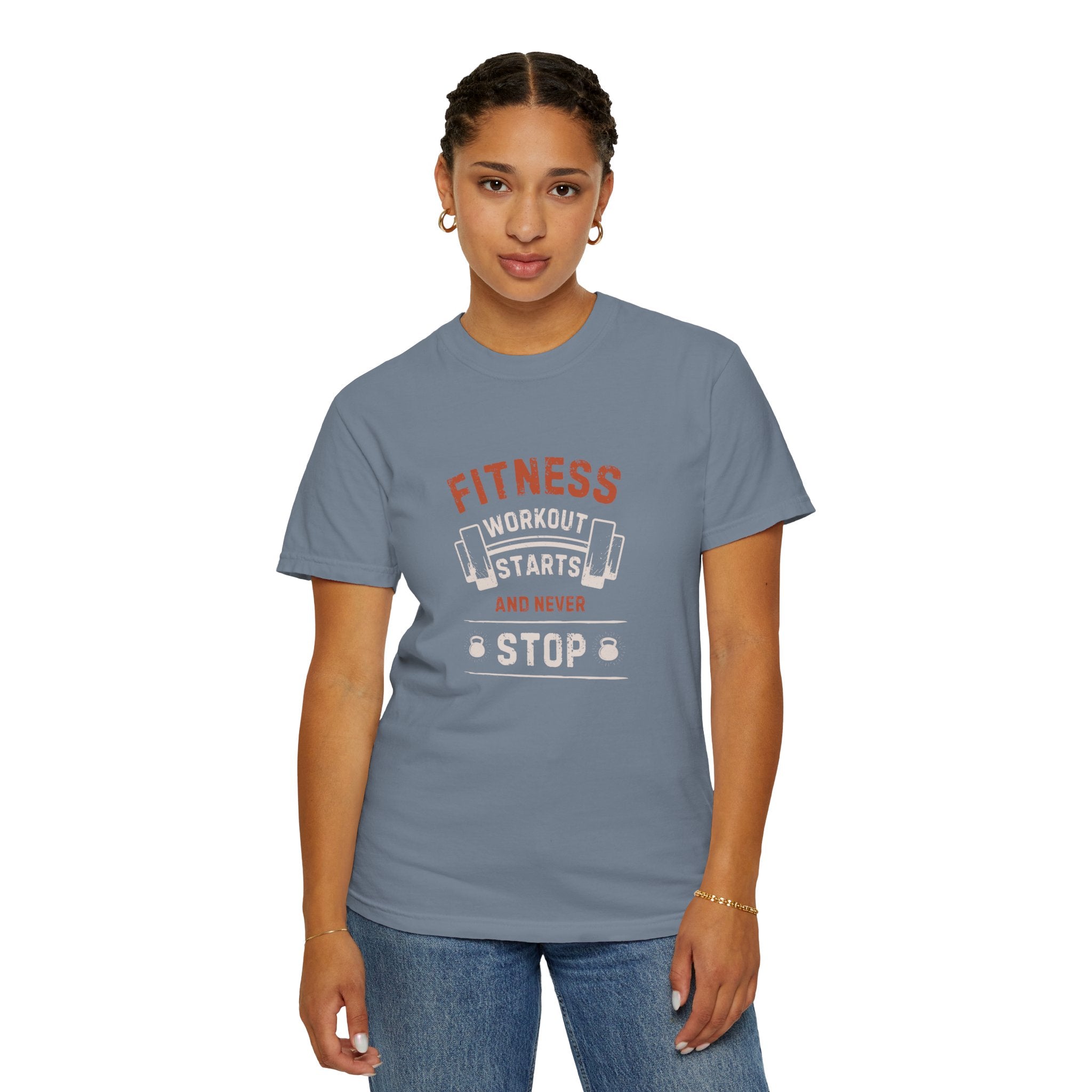 Fitness Workout Unisex Garment-Dyed T-shirt, Casual Wear, Summer Vibe, Gift for Friends, Motivational Relaxed Everyday Style