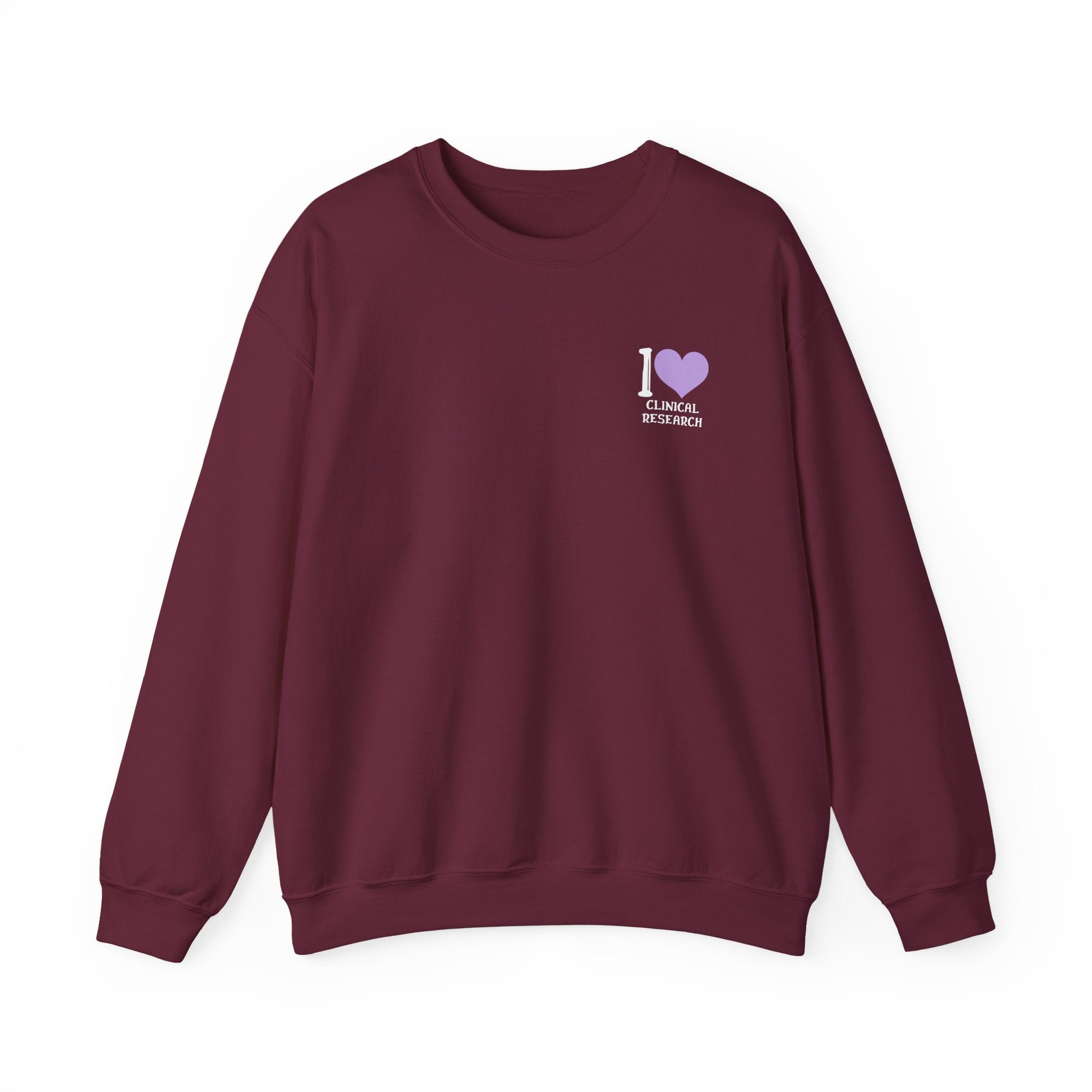 Leafen I Love Research Sweatshirt, Cozy Crewneck, Unisex Gift, Perfect for Researchers, Science Lovers, Casual Wear