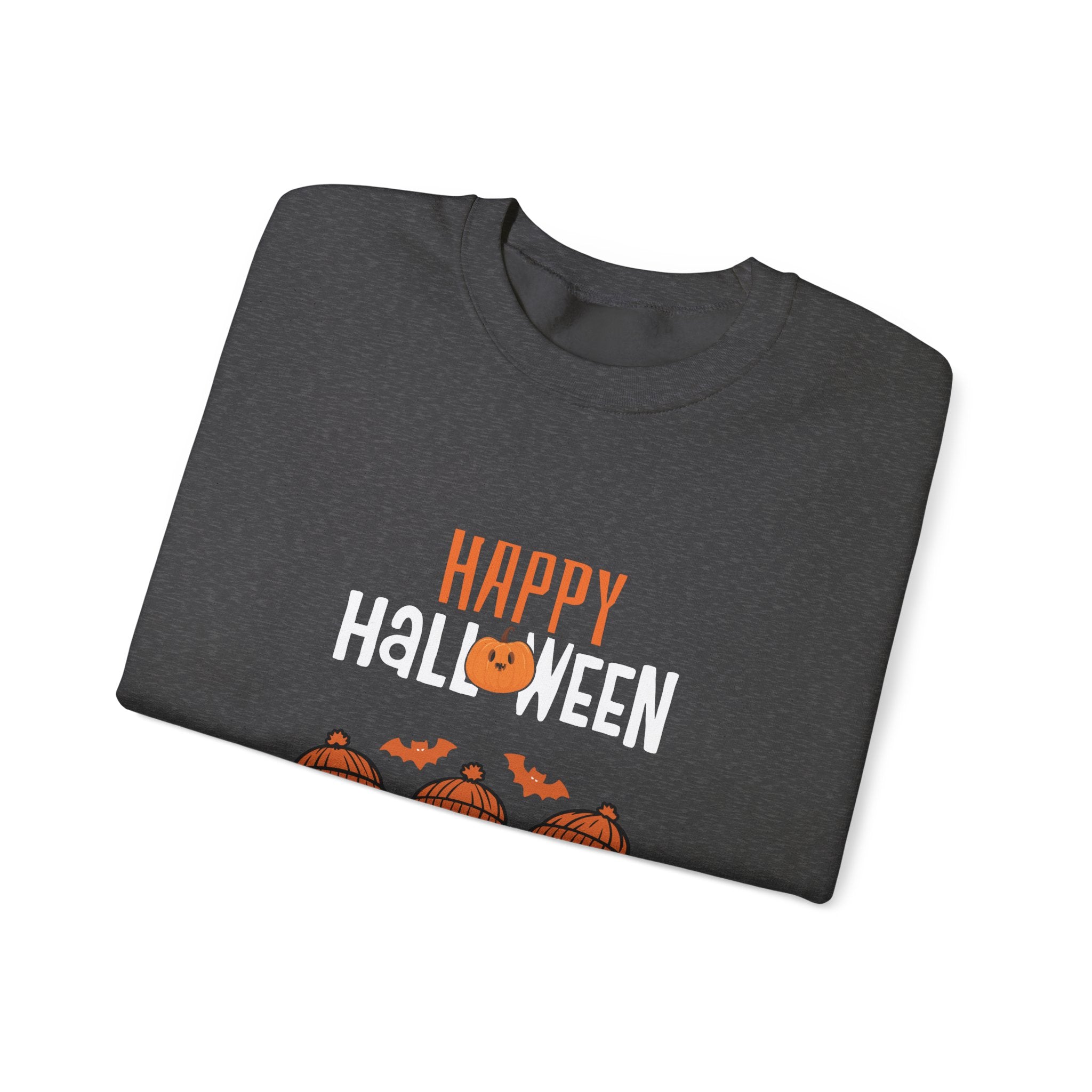 Leafen Happy Halloween Sweatshirt, Cozy Crewneck, Unisex Gift, Perfect for Halloween, Casual Wear