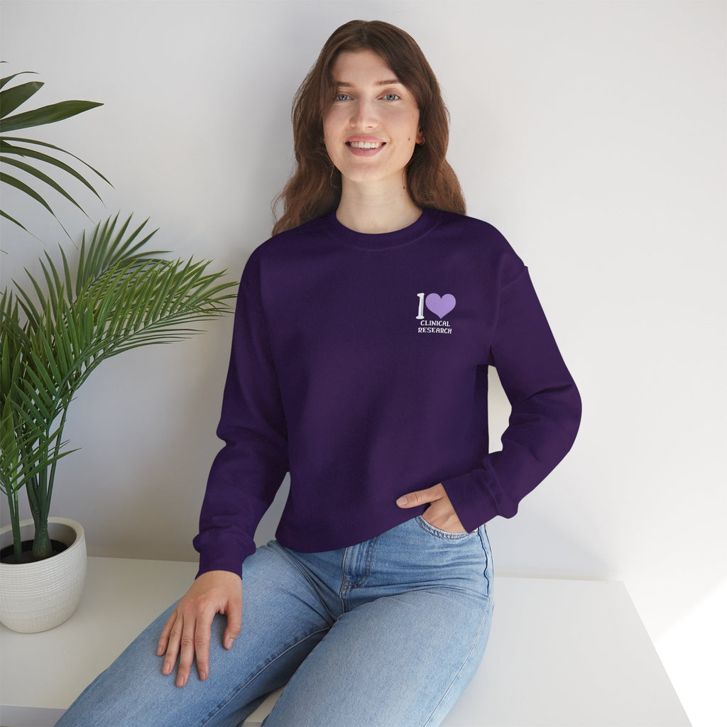 Leafen I Love Research Sweatshirt, Cozy Crewneck, Unisex Gift, Perfect for Researchers, Science Lovers, Casual Wear