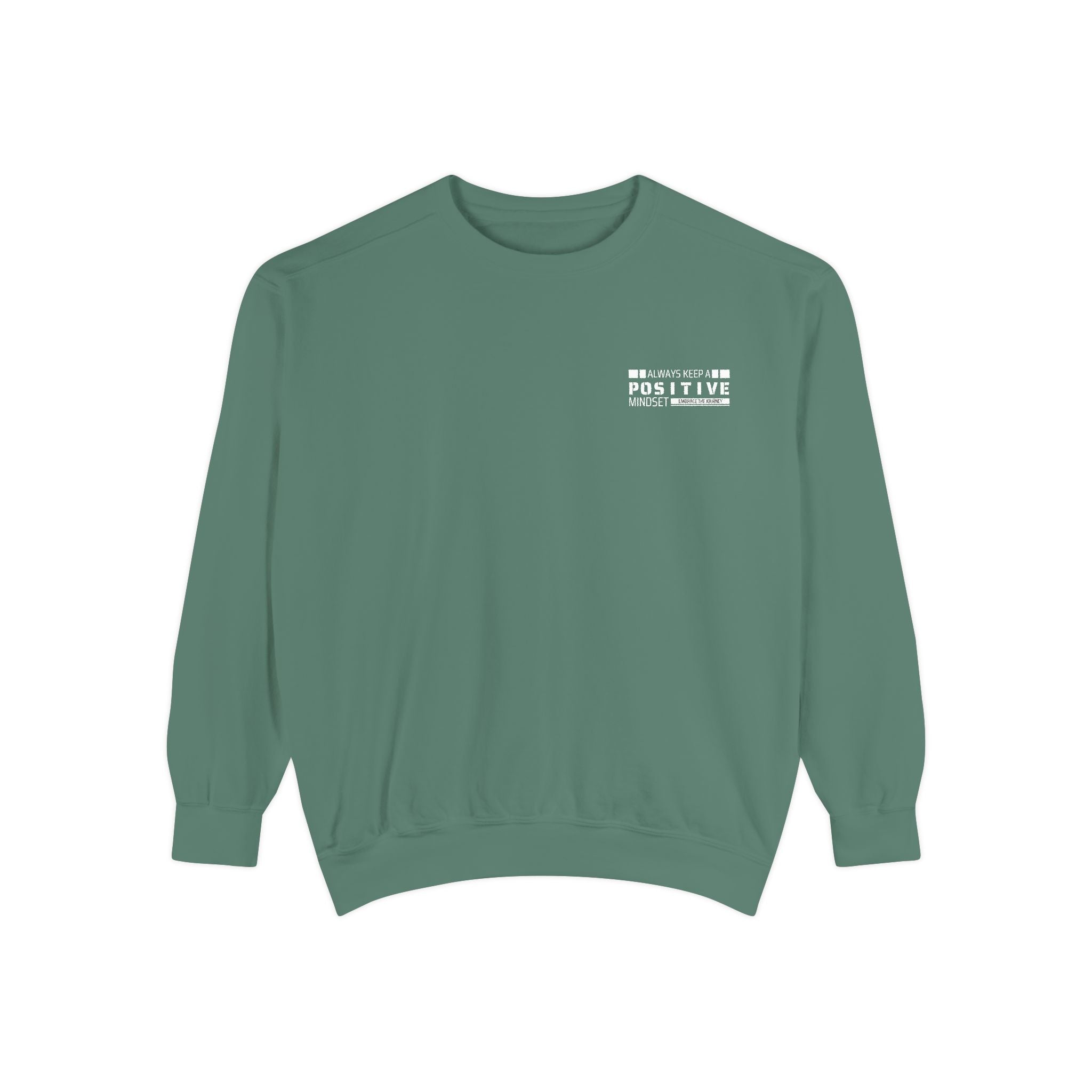 Leafen Positive Vibes Unisex Sweatshirt, Casual Crewneck, Gift for Friends, Motivational Apparel, Everyday Comfort Wear