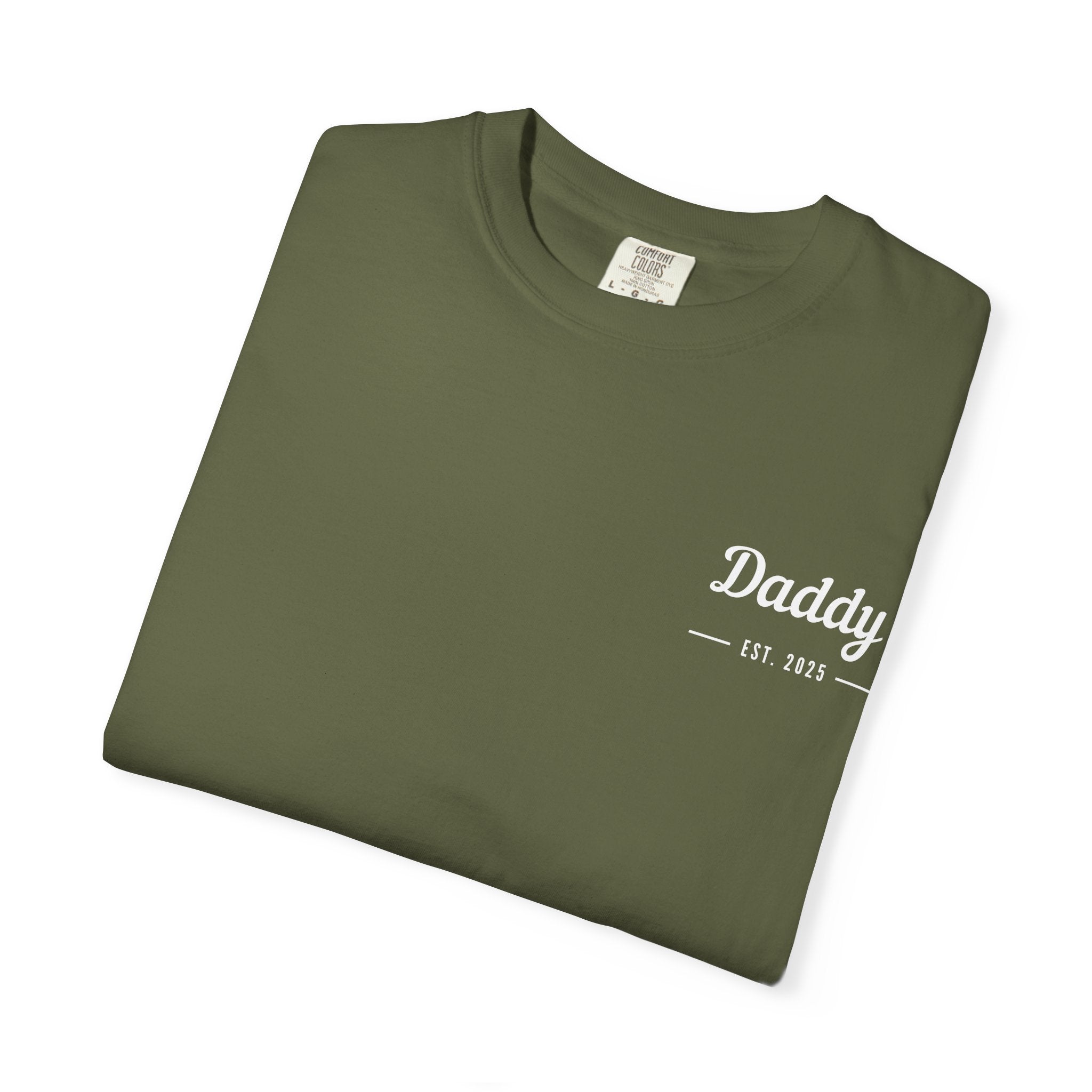 Leafen Daddy Est Unisex Garment-Dyed T-shirt, Casual Wear, Summer Vibe, Gift for Friends, Relaxed Everyday Style
