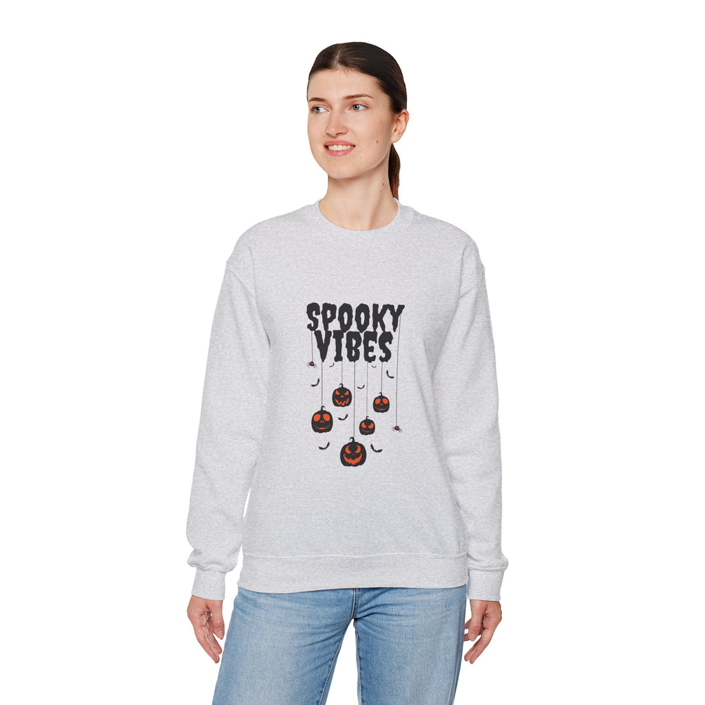 Leafen Spooky Vibes Unisex Garment-Dyed T-Shirt – 100% Ring-Spun Cotton, Soft Relaxed Fit Crewneck Tee for Men & Women