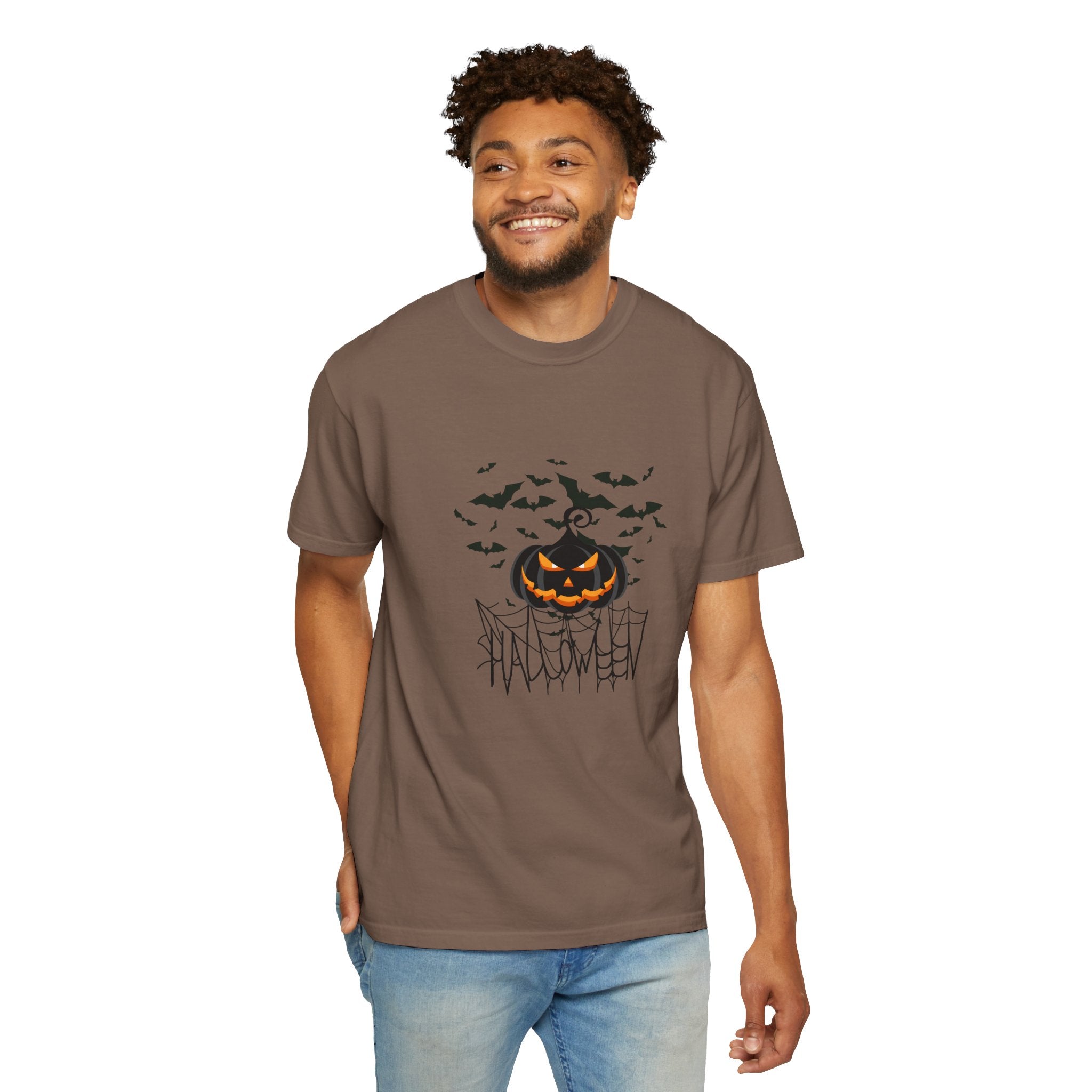 Halloween Vibe Unisex Garment-Dyed T-shirt, Casual Wear, Summer Vibe, Gift for Friends, Relaxed Everyday Style