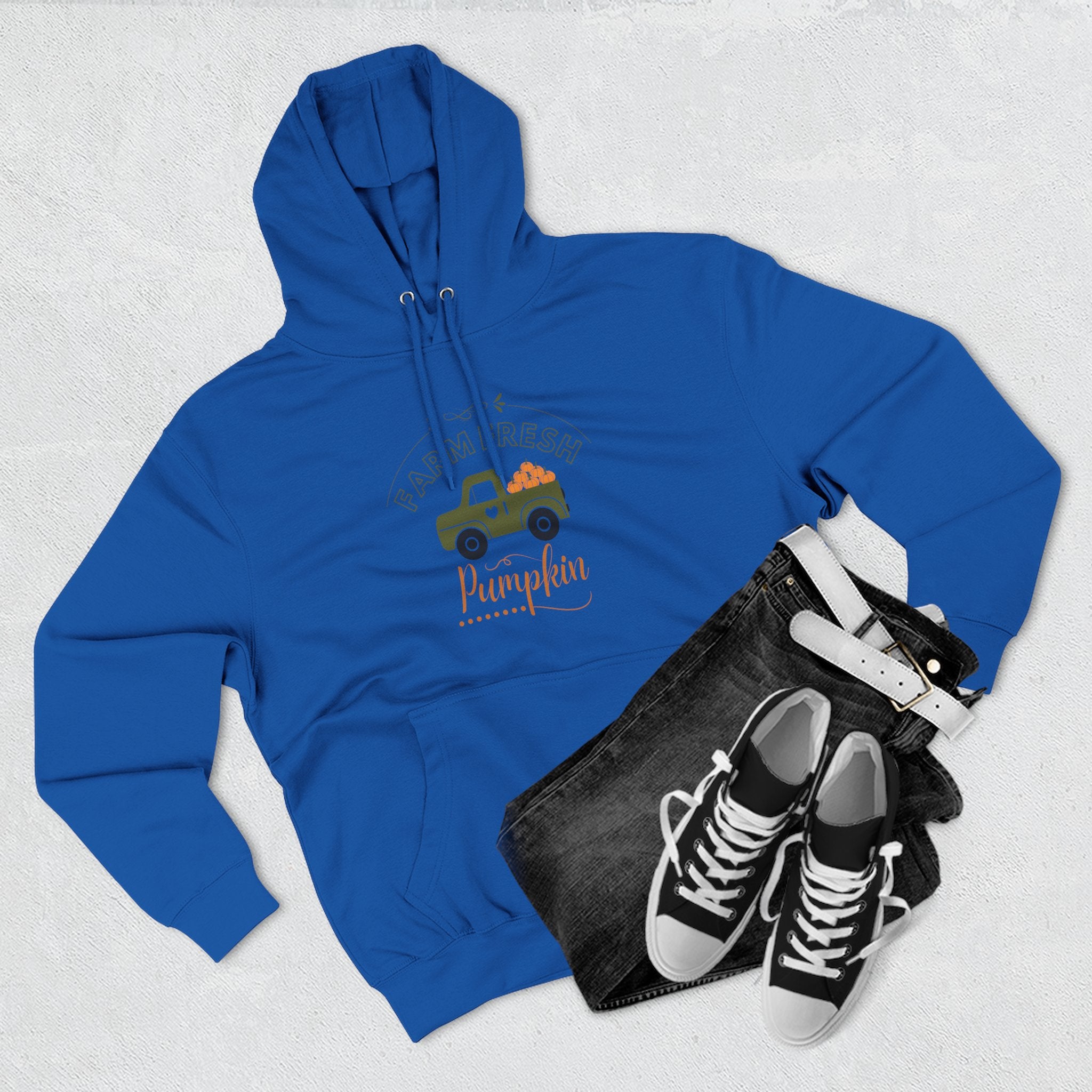 Leafen Autumn Fleece Hoodie - Peace, Love, Fall Design, Cozy Sweatshirt, Perfect for Thanksgiving, Fall Fashion, Gift Idea