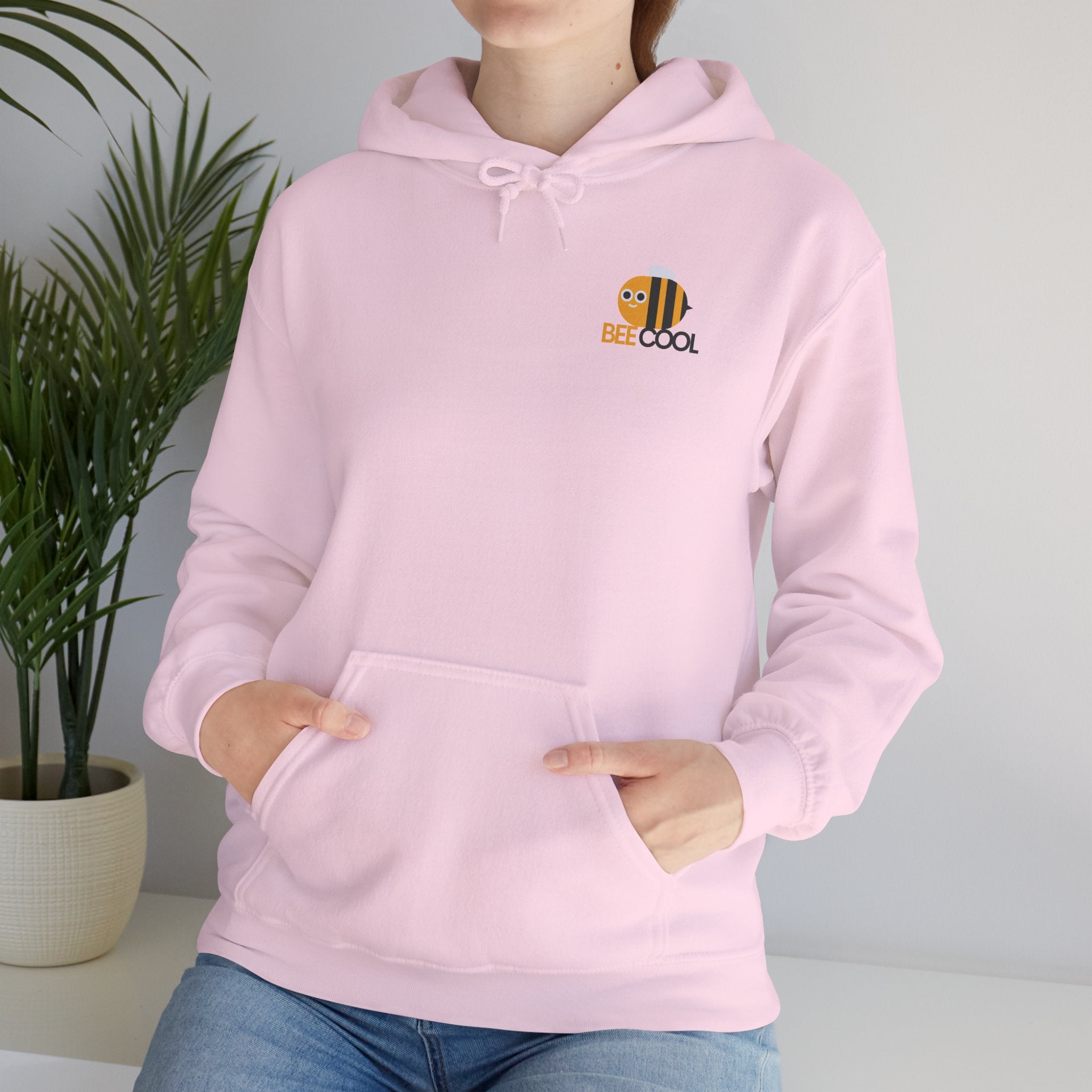 Leafen Bee Cool Unisex Heavy Blend™ Hooded Sweatshirt, Comfortable Casual Wear, Perfect Gift for Nature Lovers