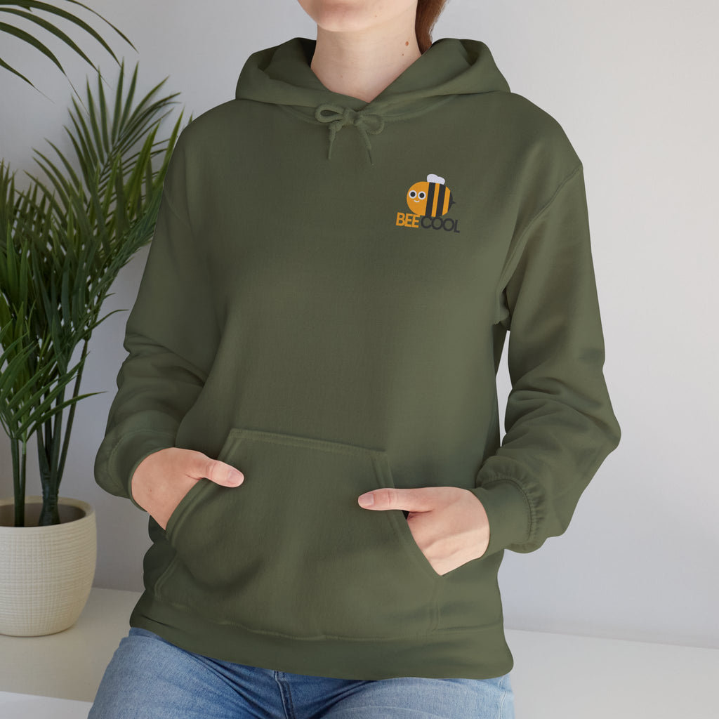 Leafen Bee Cool Unisex Heavy Blend™ Hooded Sweatshirt, Comfortable Casual Wear, Perfect Gift for Nature Lovers