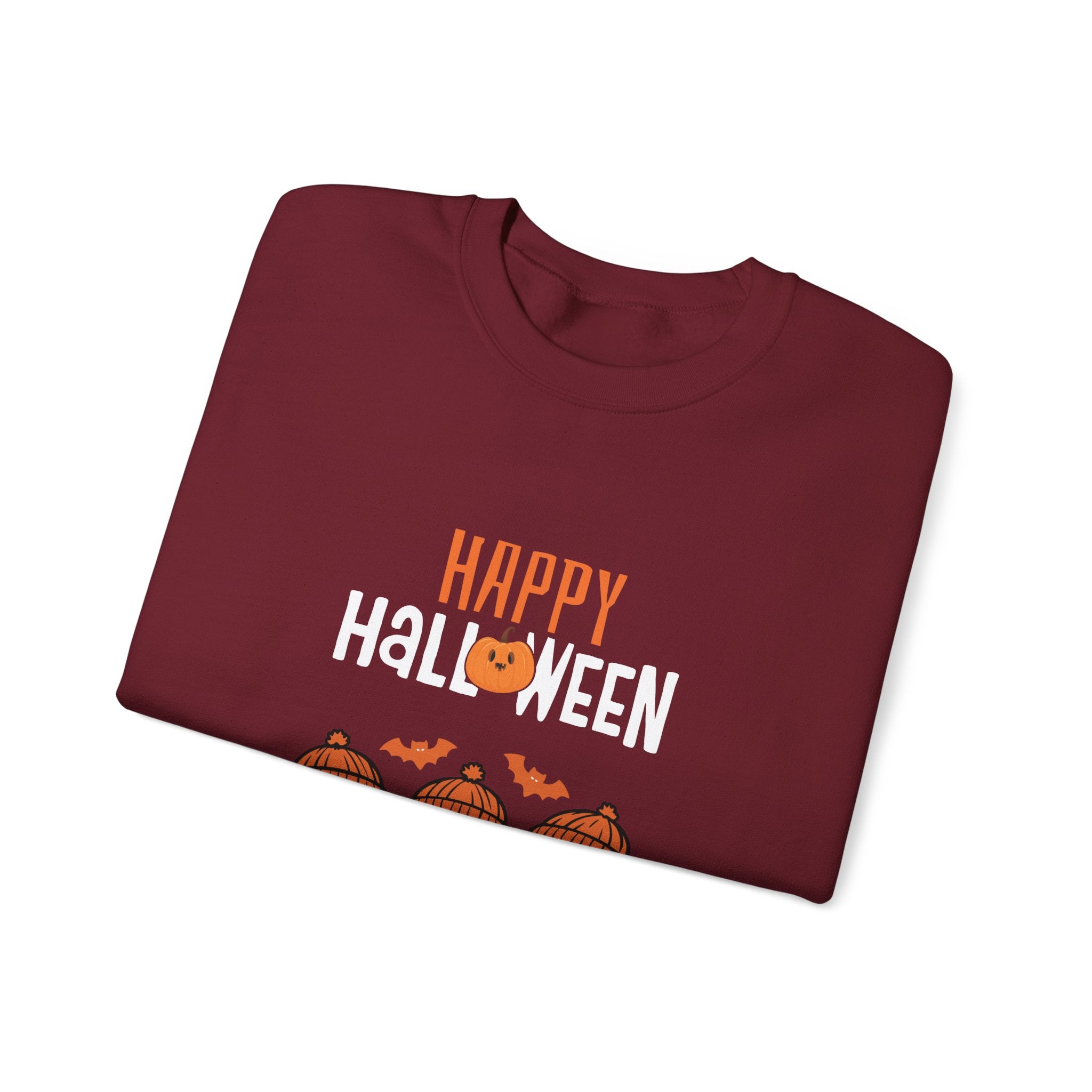 Leafen Happy Halloween Sweatshirt, Cozy Crewneck, Unisex Gift, Perfect for Halloween, Casual Wear