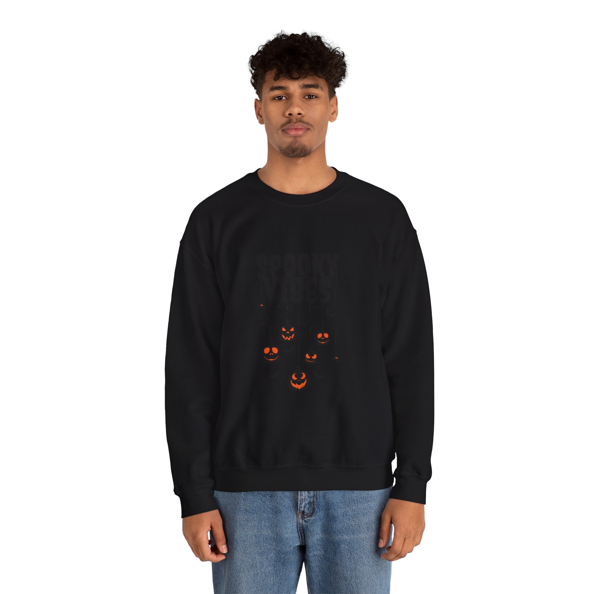 Leafen Spooky Vibes Unisex Garment-Dyed T-Shirt – 100% Ring-Spun Cotton, Soft Relaxed Fit Crewneck Tee for Men & Women
