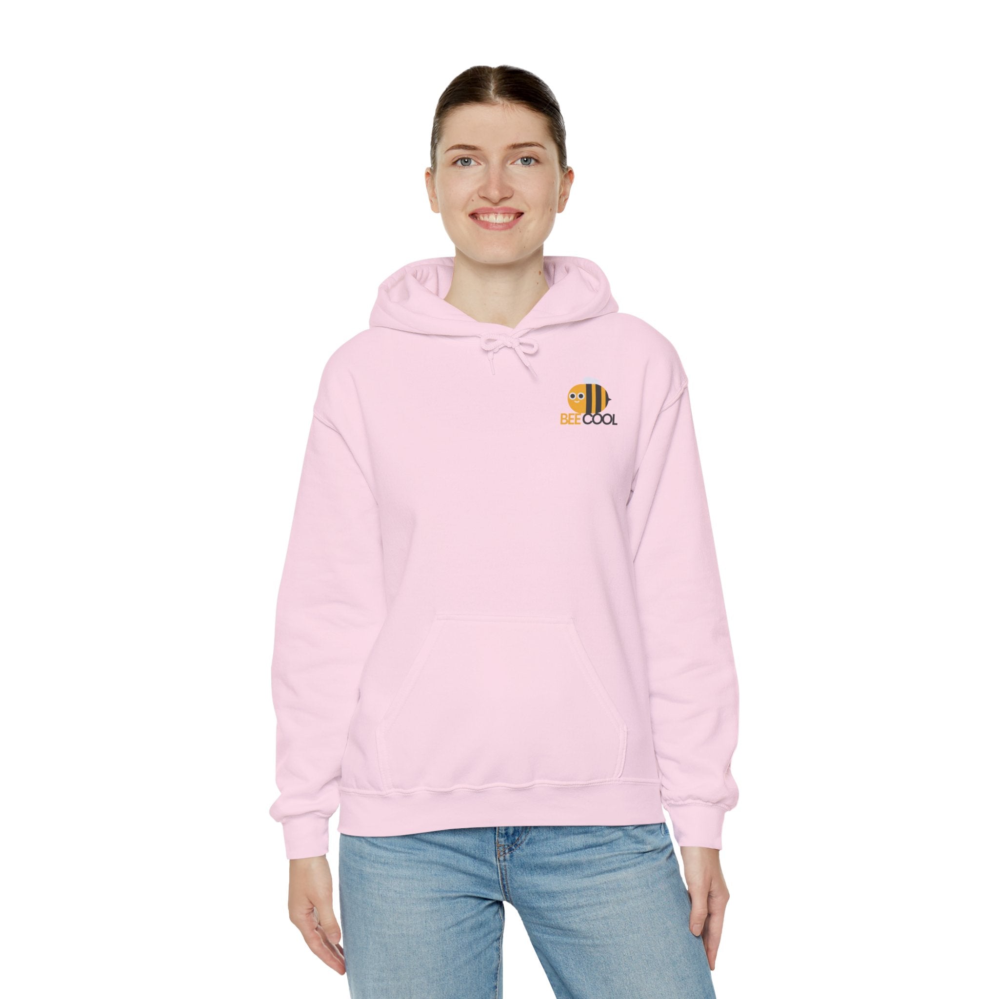 Leafen Bee Cool Unisex Heavy Blend™ Hooded Sweatshirt, Comfortable Casual Wear, Perfect Gift for Nature Lovers