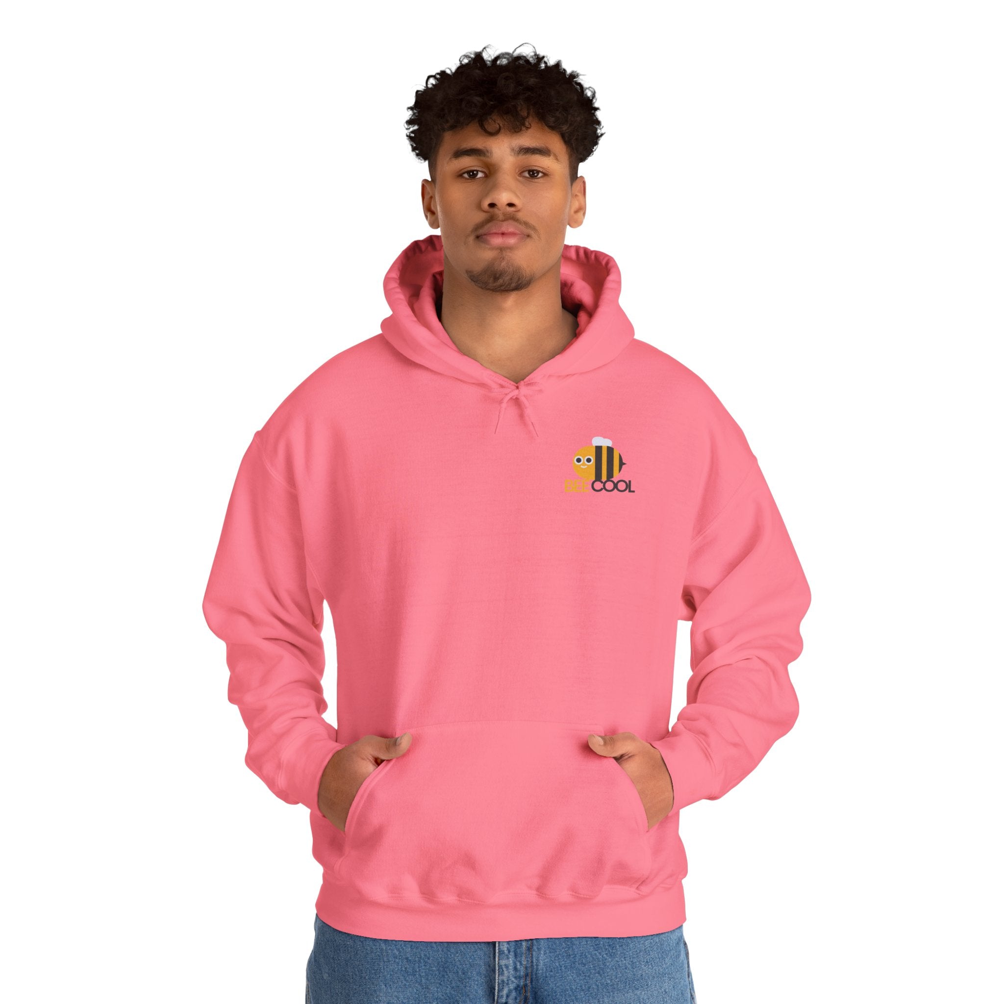 Leafen Bee Cool Unisex Heavy Blend™ Hooded Sweatshirt, Comfortable Casual Wear, Perfect Gift for Nature Lovers