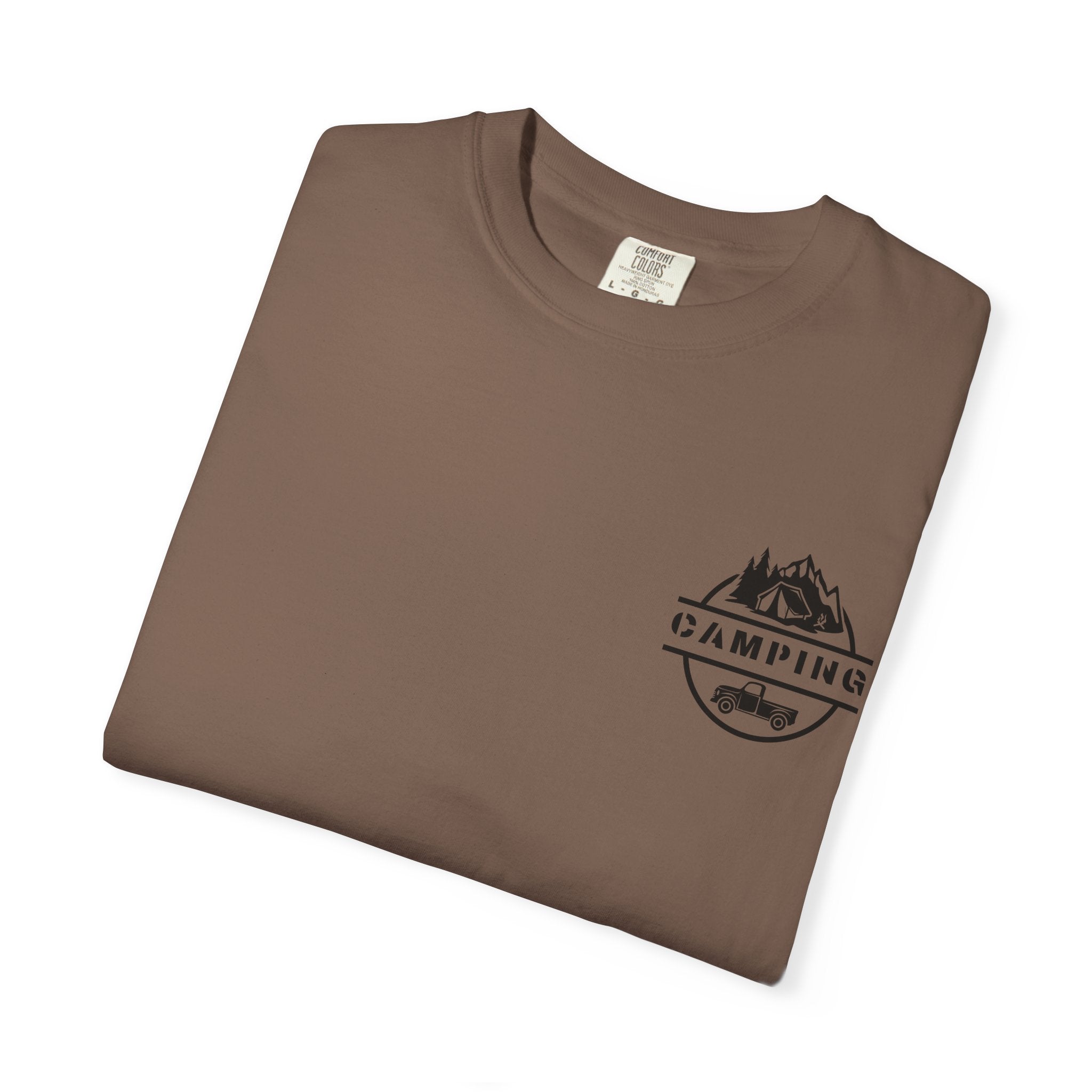 Leafen Camping Unisex Garment-Dyed T-shirt, Casual Wear, Summer Vibe, Gift for Friends, Relaxed Everyday Style