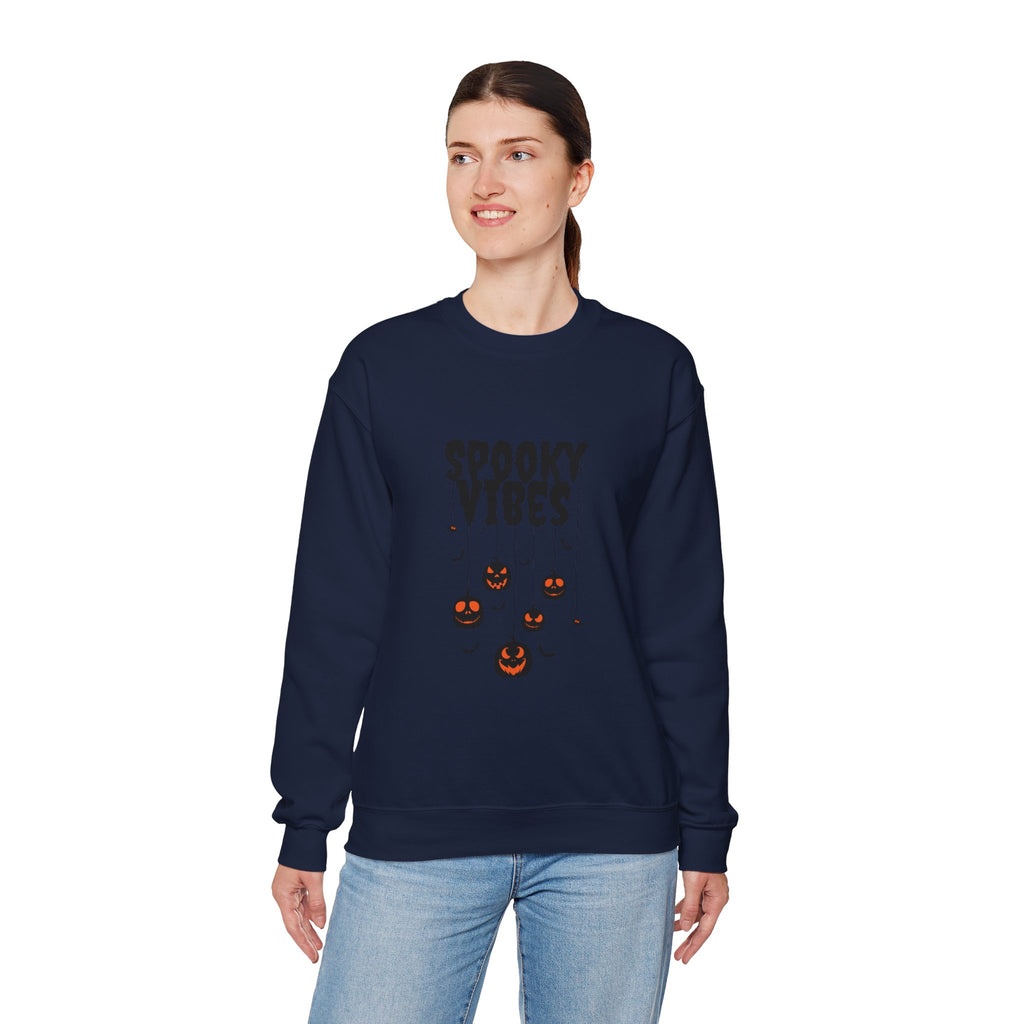 Leafen Spooky Vibes Unisex Garment-Dyed T-Shirt – 100% Ring-Spun Cotton, Soft Relaxed Fit Crewneck Tee for Men & Women