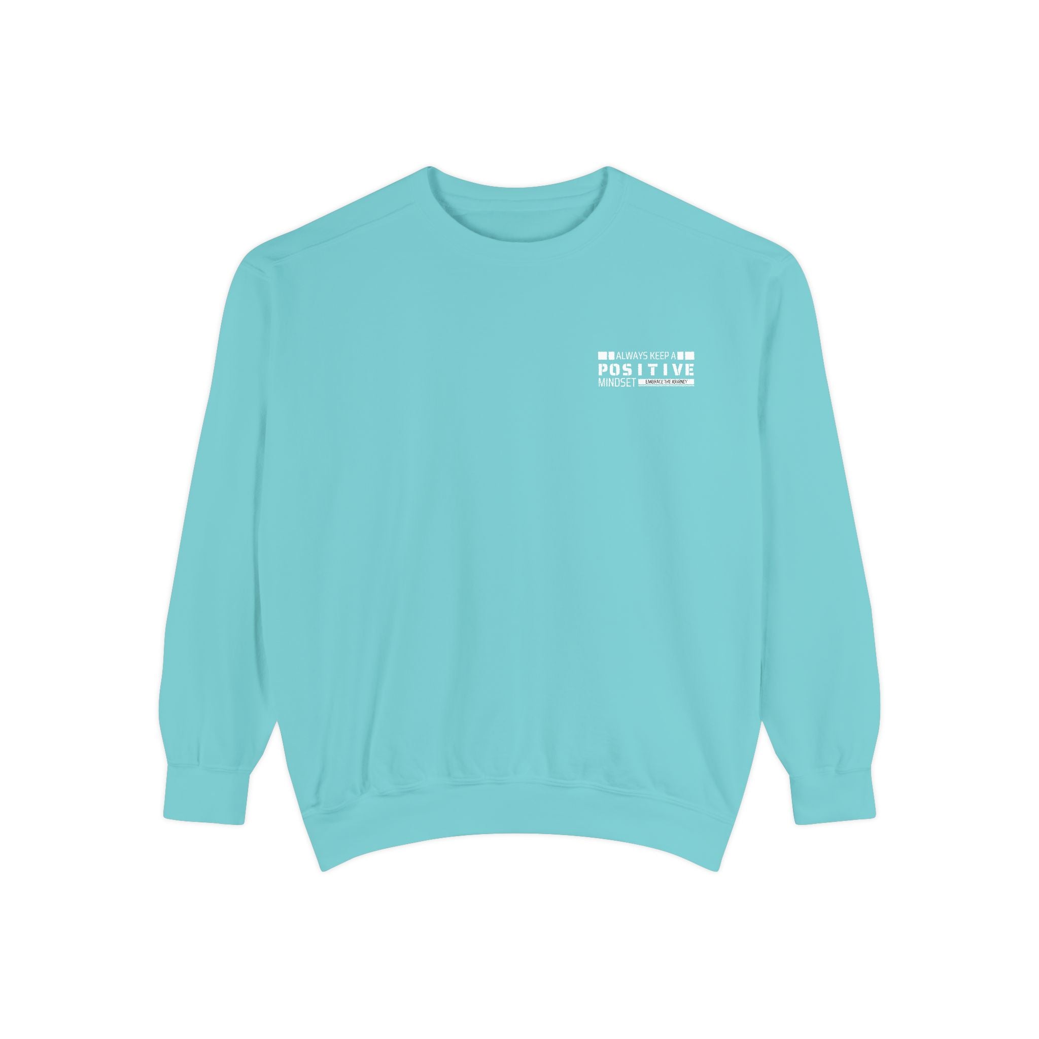 Leafen Positive Vibes Unisex Sweatshirt, Casual Crewneck, Gift for Friends, Motivational Apparel, Everyday Comfort Wear