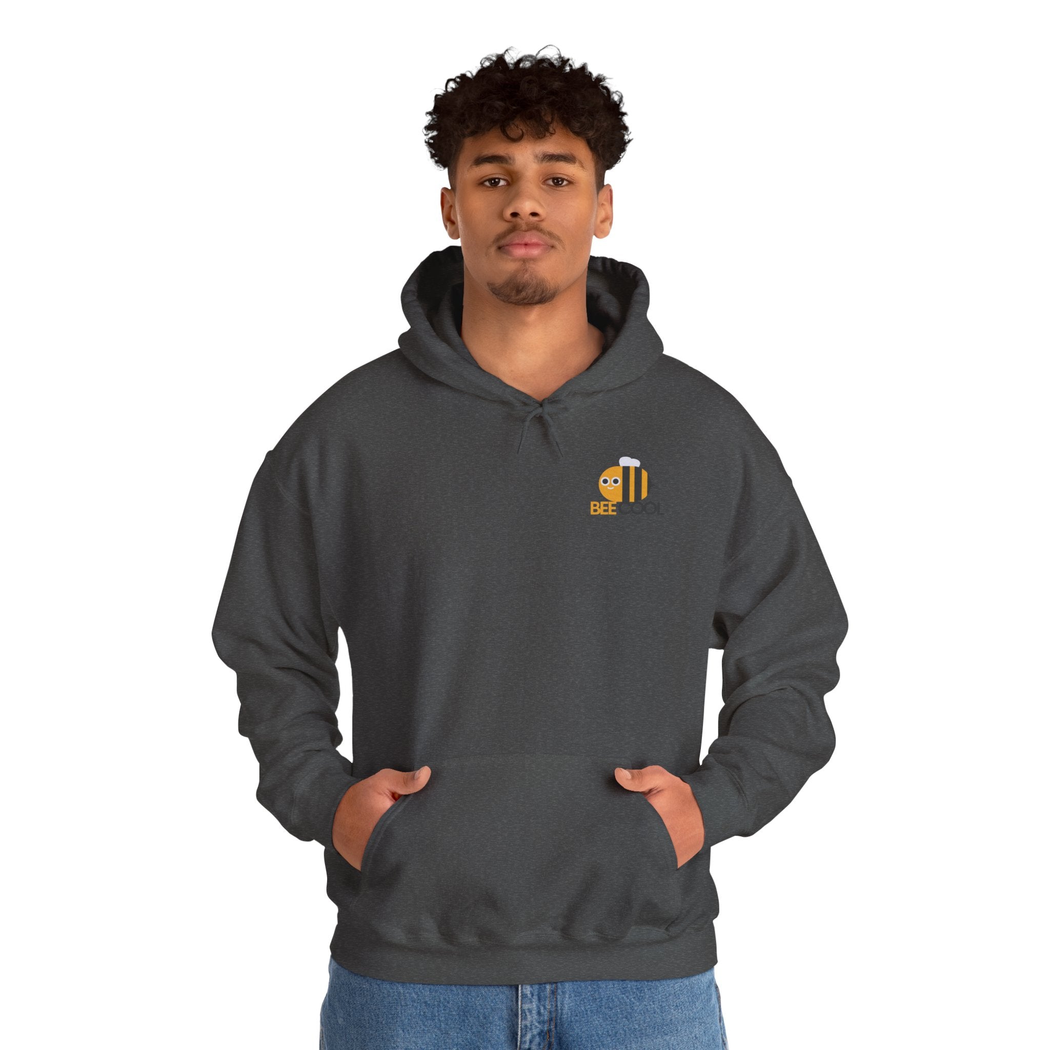 Leafen Bee Cool Unisex Heavy Blend™ Hooded Sweatshirt, Comfortable Casual Wear, Perfect Gift for Nature Lovers