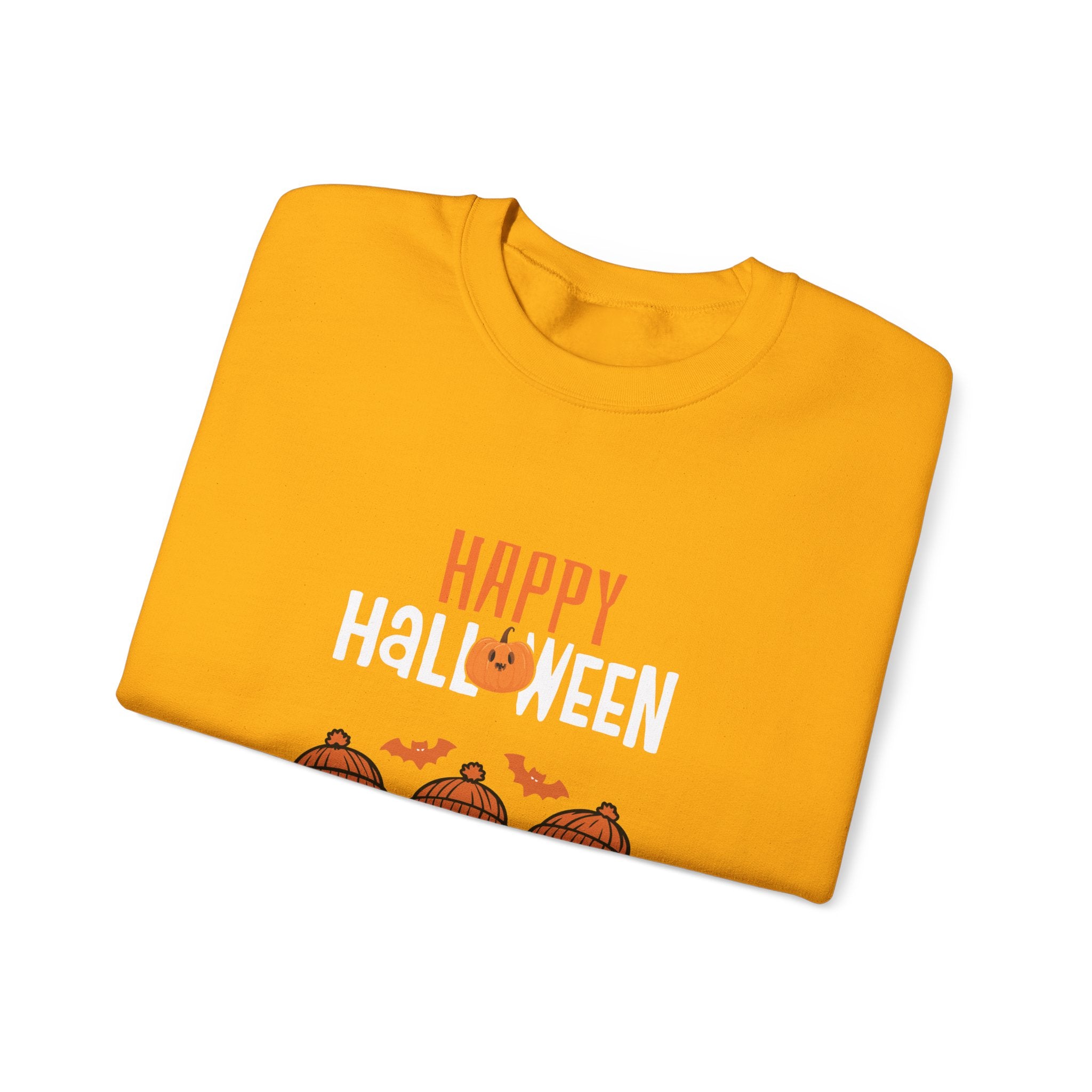 Leafen Happy Halloween Sweatshirt, Cozy Crewneck, Unisex Gift, Perfect for Halloween, Casual Wear