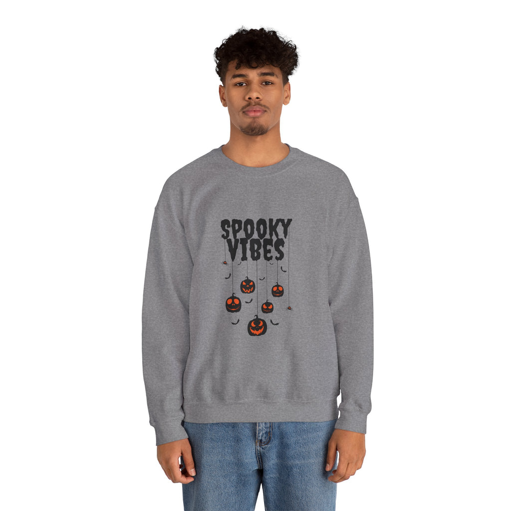 Leafen Spooky Vibes Unisex Garment-Dyed T-Shirt – 100% Ring-Spun Cotton, Soft Relaxed Fit Crewneck Tee for Men & Women