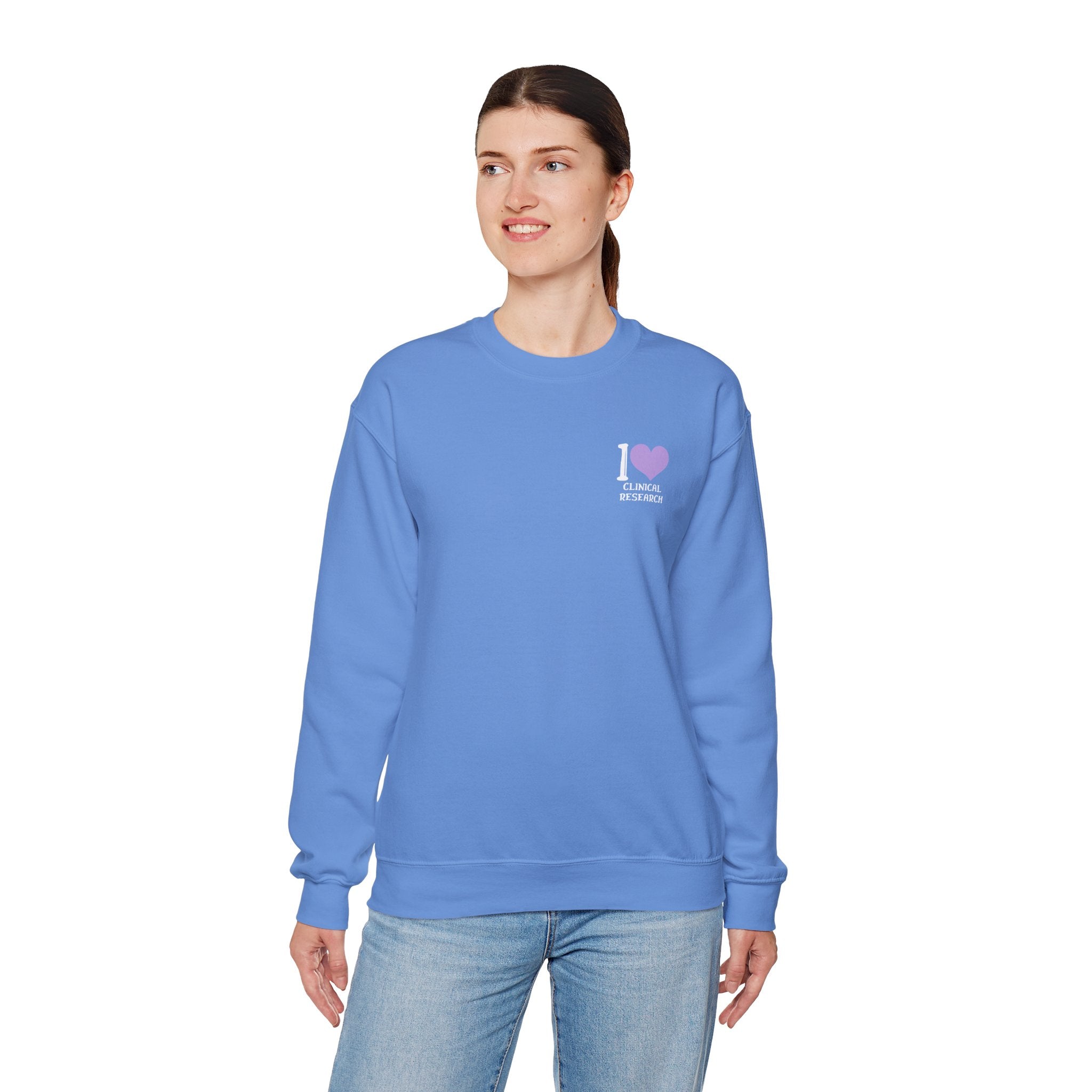 Leafen I Love Research Sweatshirt, Cozy Crewneck, Unisex Gift, Perfect for Researchers, Science Lovers, Casual Wear