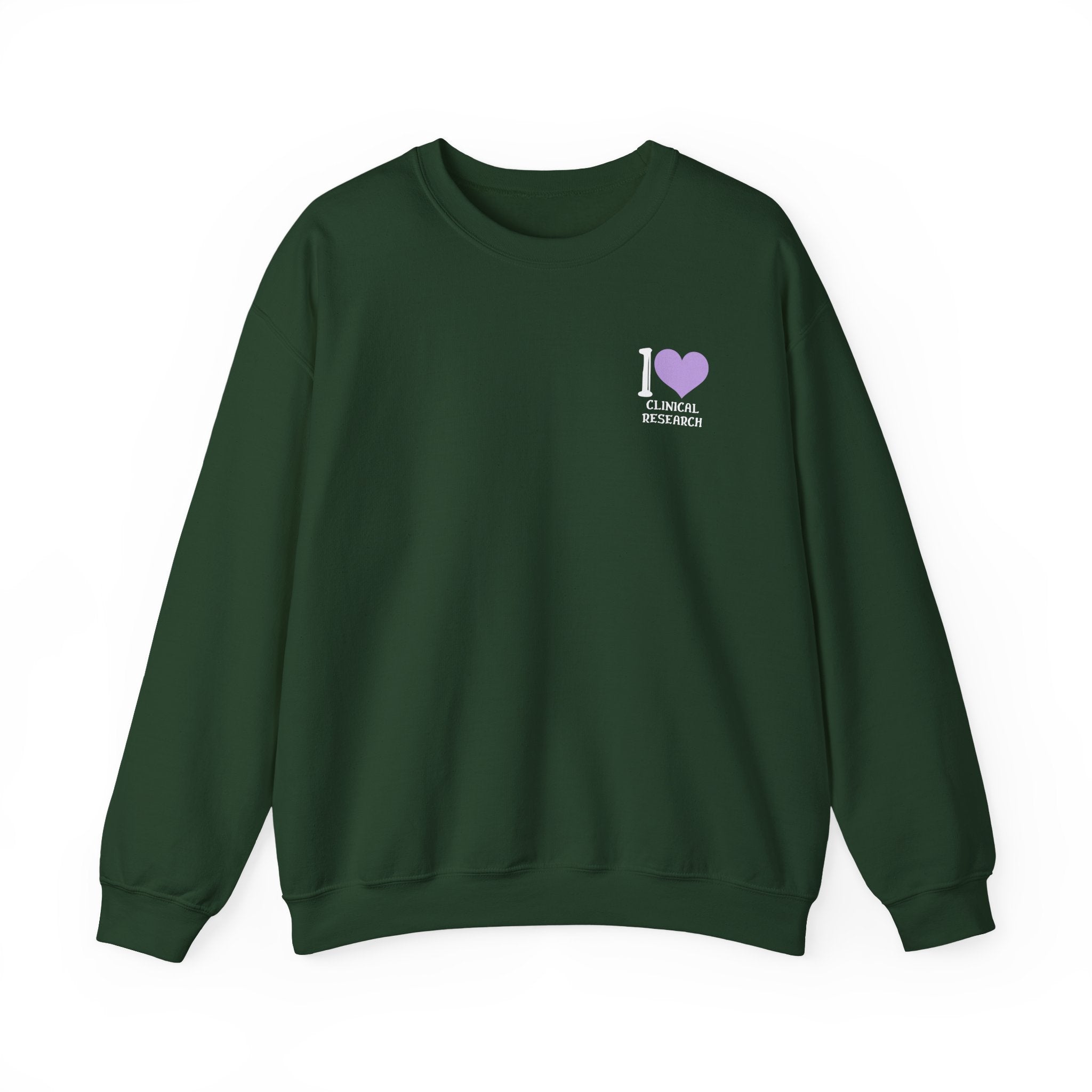 Leafen I Love Research Sweatshirt, Cozy Crewneck, Unisex Gift, Perfect for Researchers, Science Lovers, Casual Wear